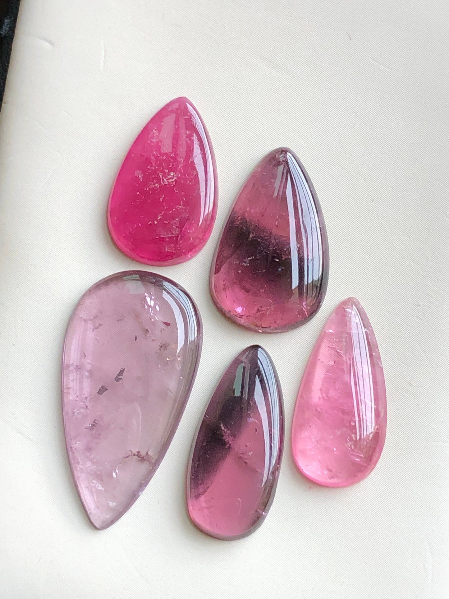 Natural tourmaline cabochons lot from Afghanistan 41.50 carats