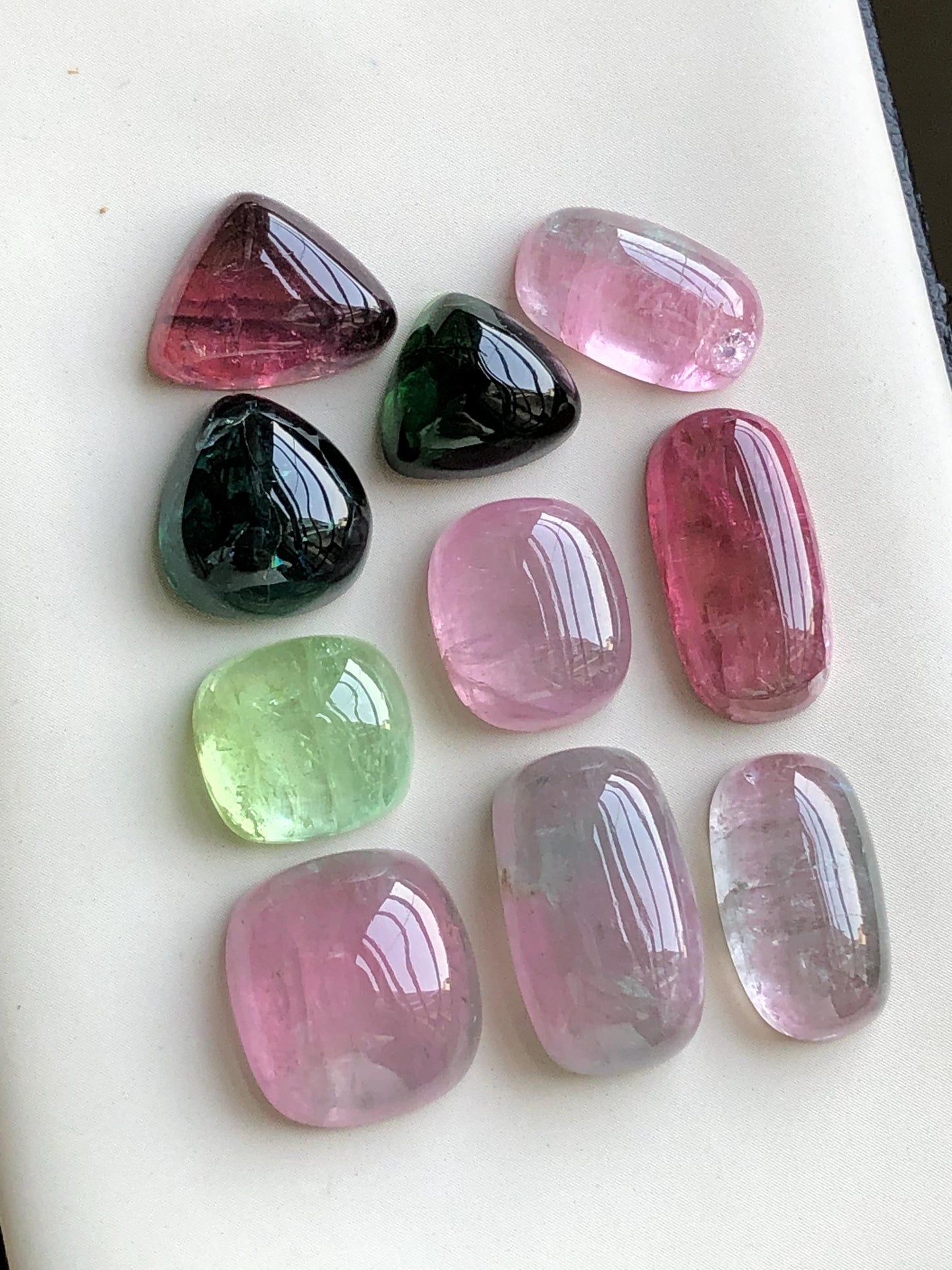 Natural tourmaline cabochons lot origin Afghanistan kunar mines 83.55 carats