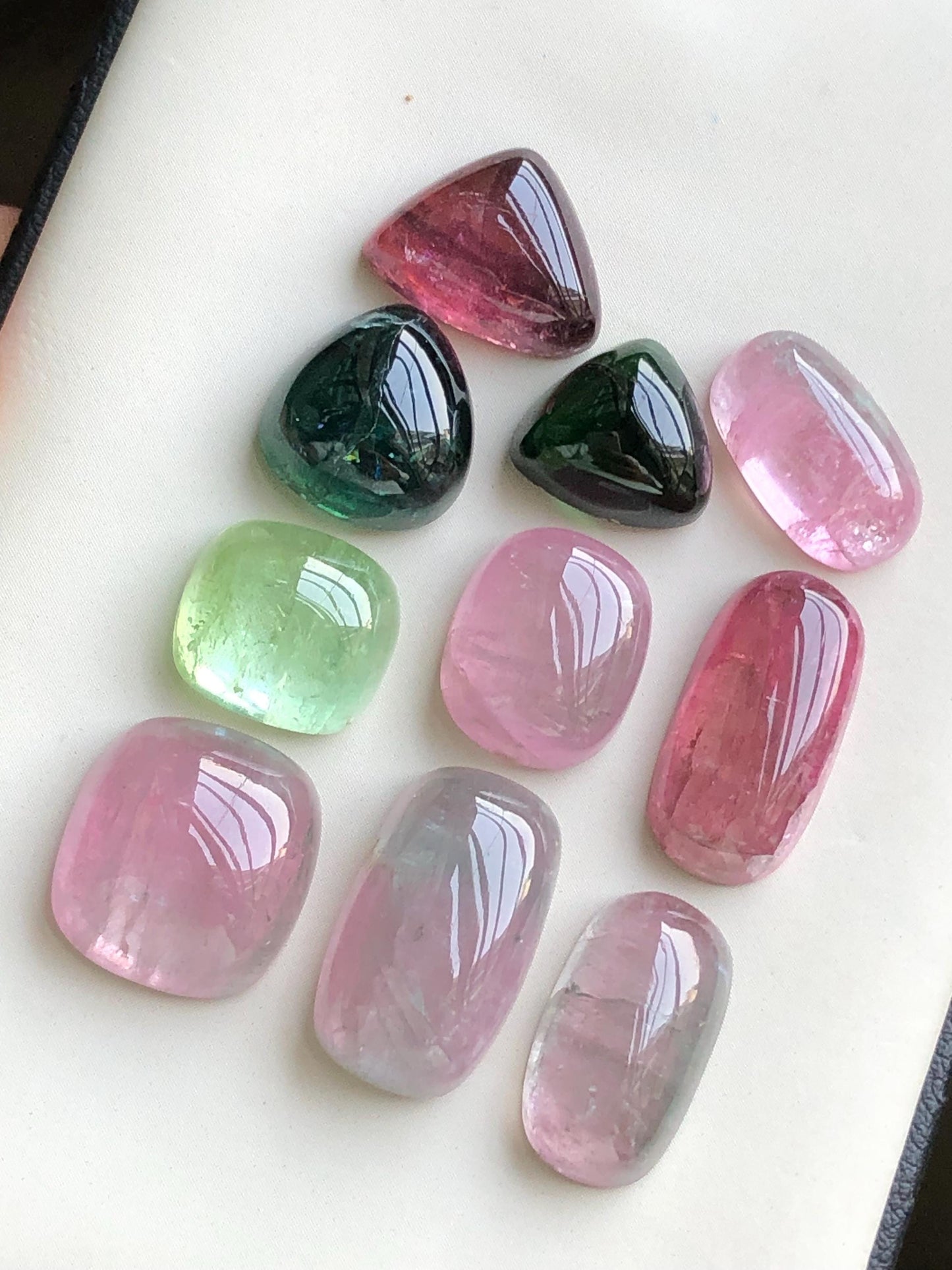 Natural tourmaline cabochons lot origin Afghanistan kunar mines 83.55 carats