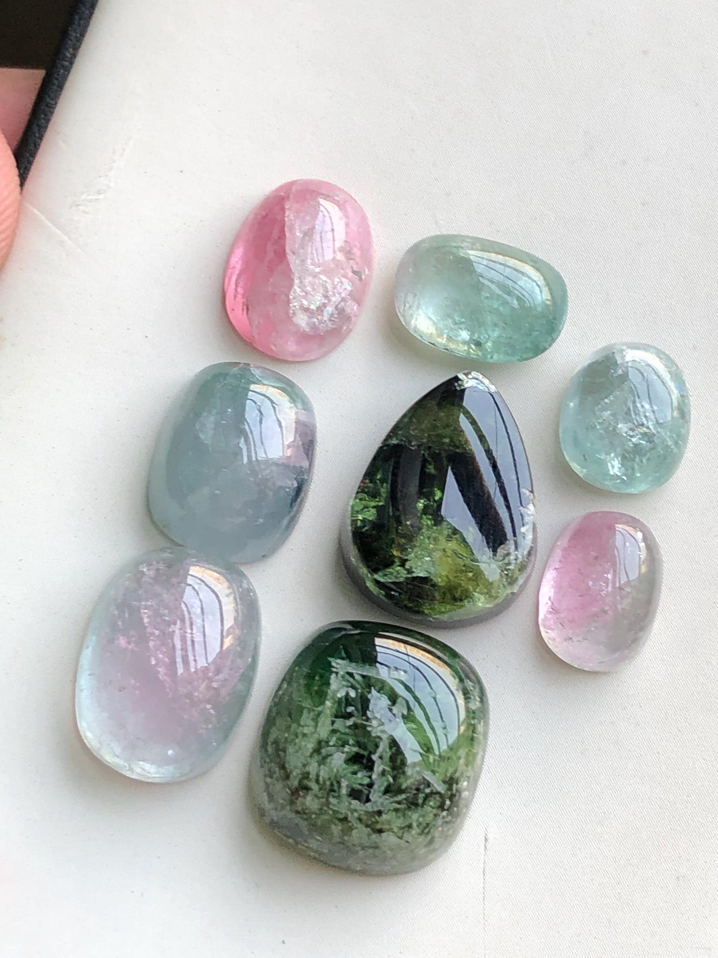 Natural tourmaline cabochons lot origin Afghanistan kunar mines 65.40 carats