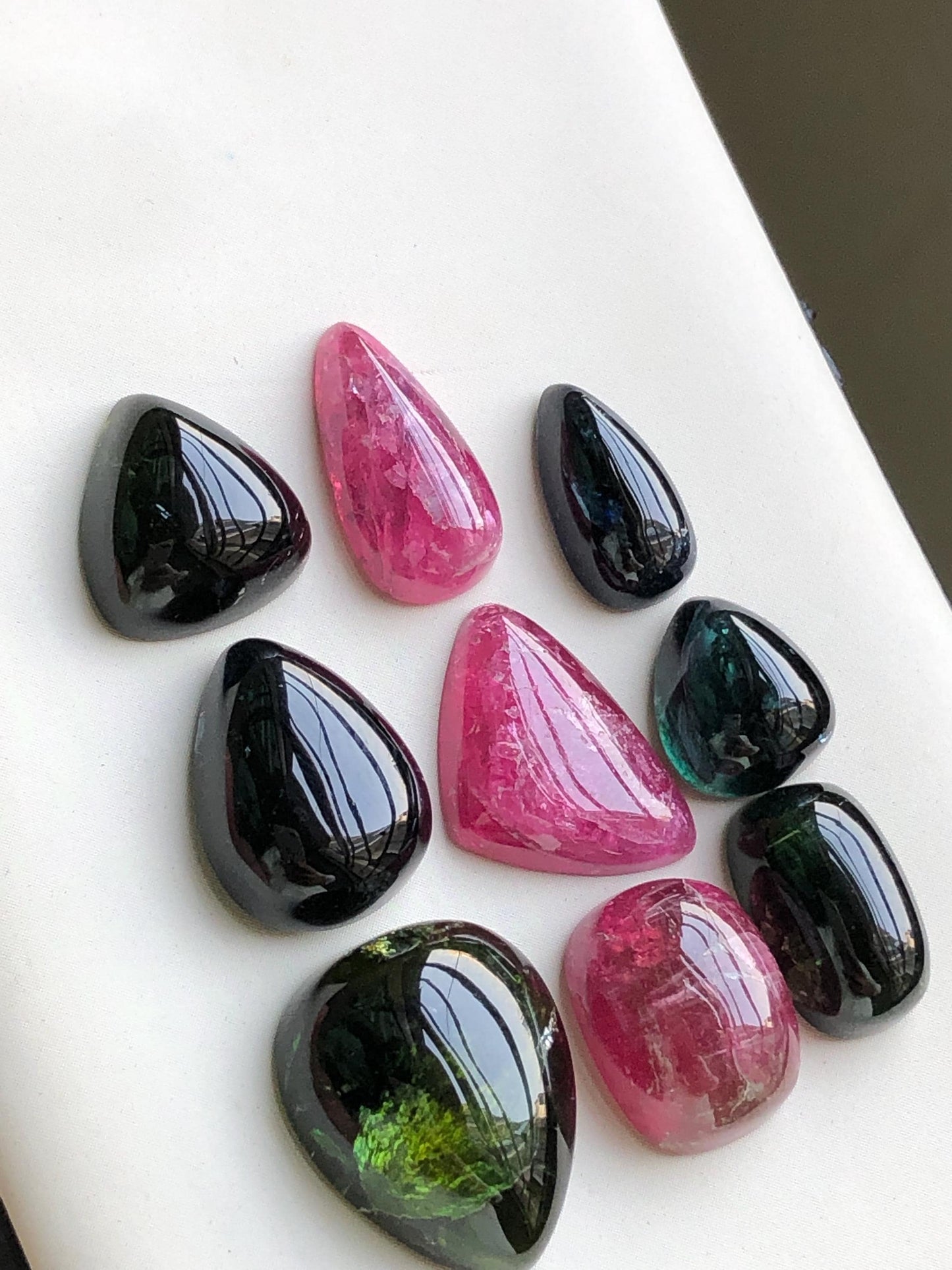 Natural tourmaline cabochons lot origin Afghanistan kunar mines 69.85 carats