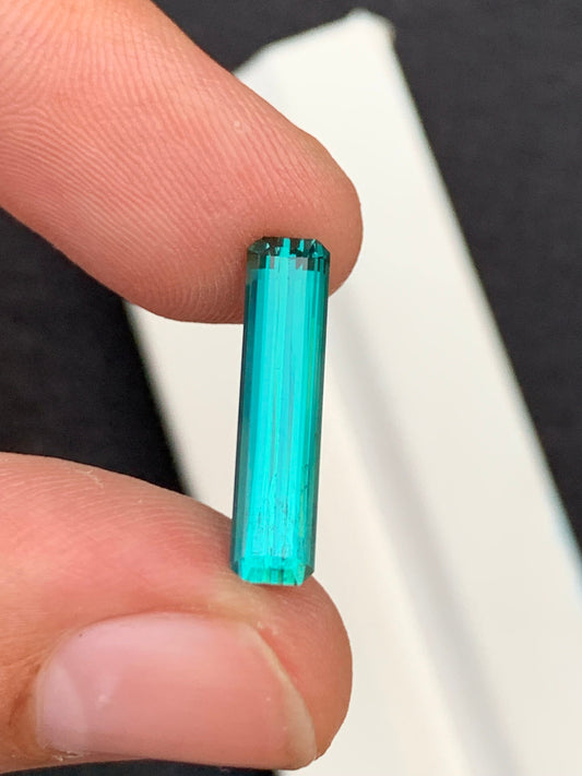 3.60 carat neon blue tourmaline origin Afghanistan dimension:19*4.5*4mm