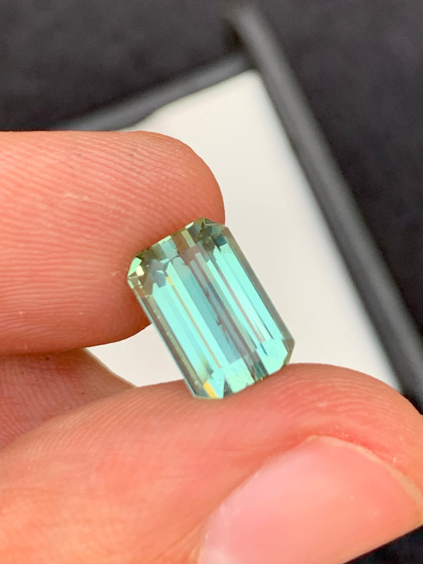 Green tourmaline 3.60 carat origin Afghanistan