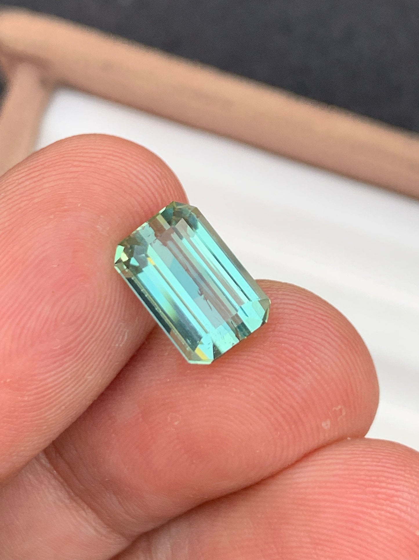 Green tourmaline 3.60 carat origin Afghanistan