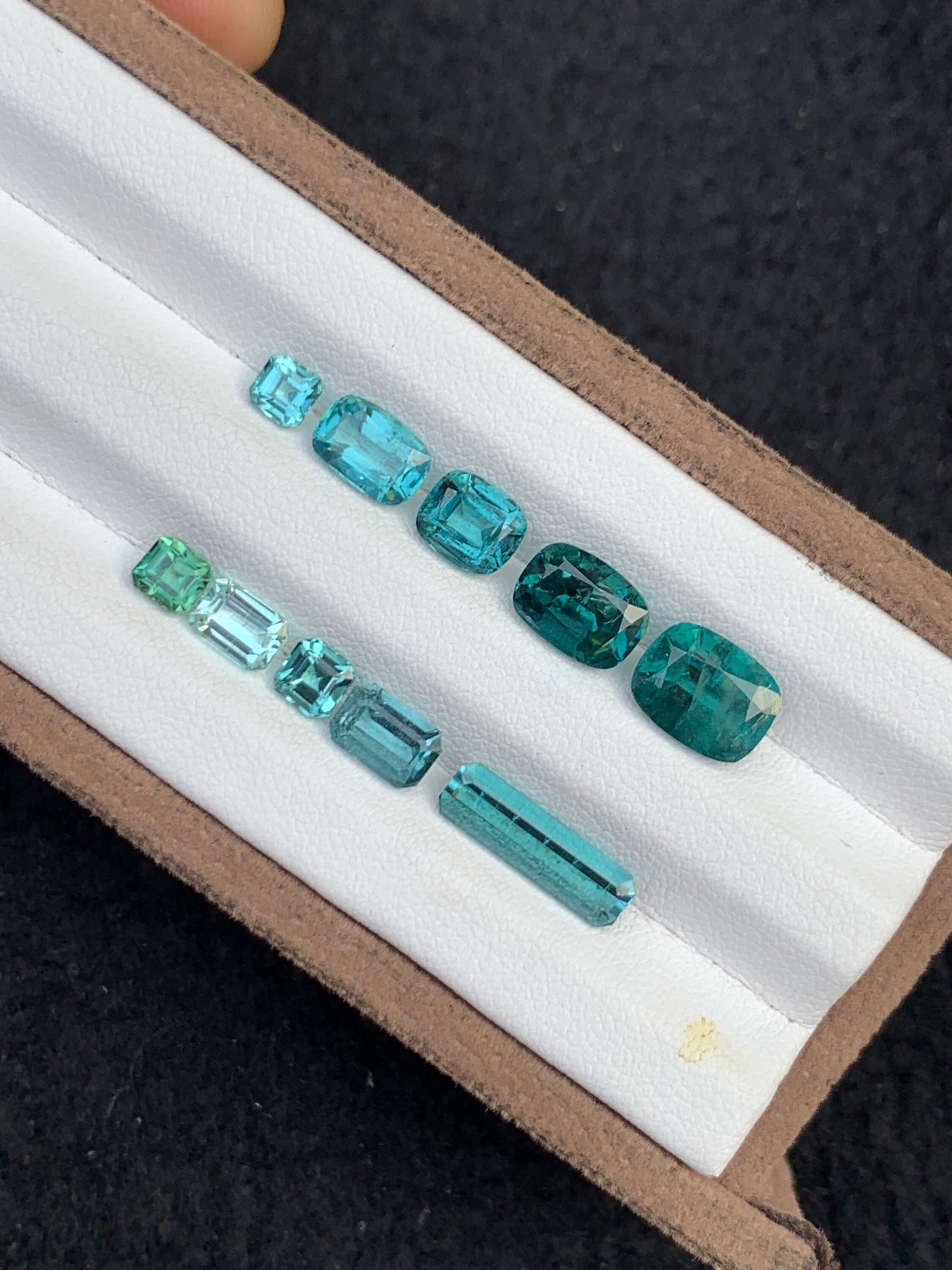 Natural blue tourmaline lot 9.75 carats