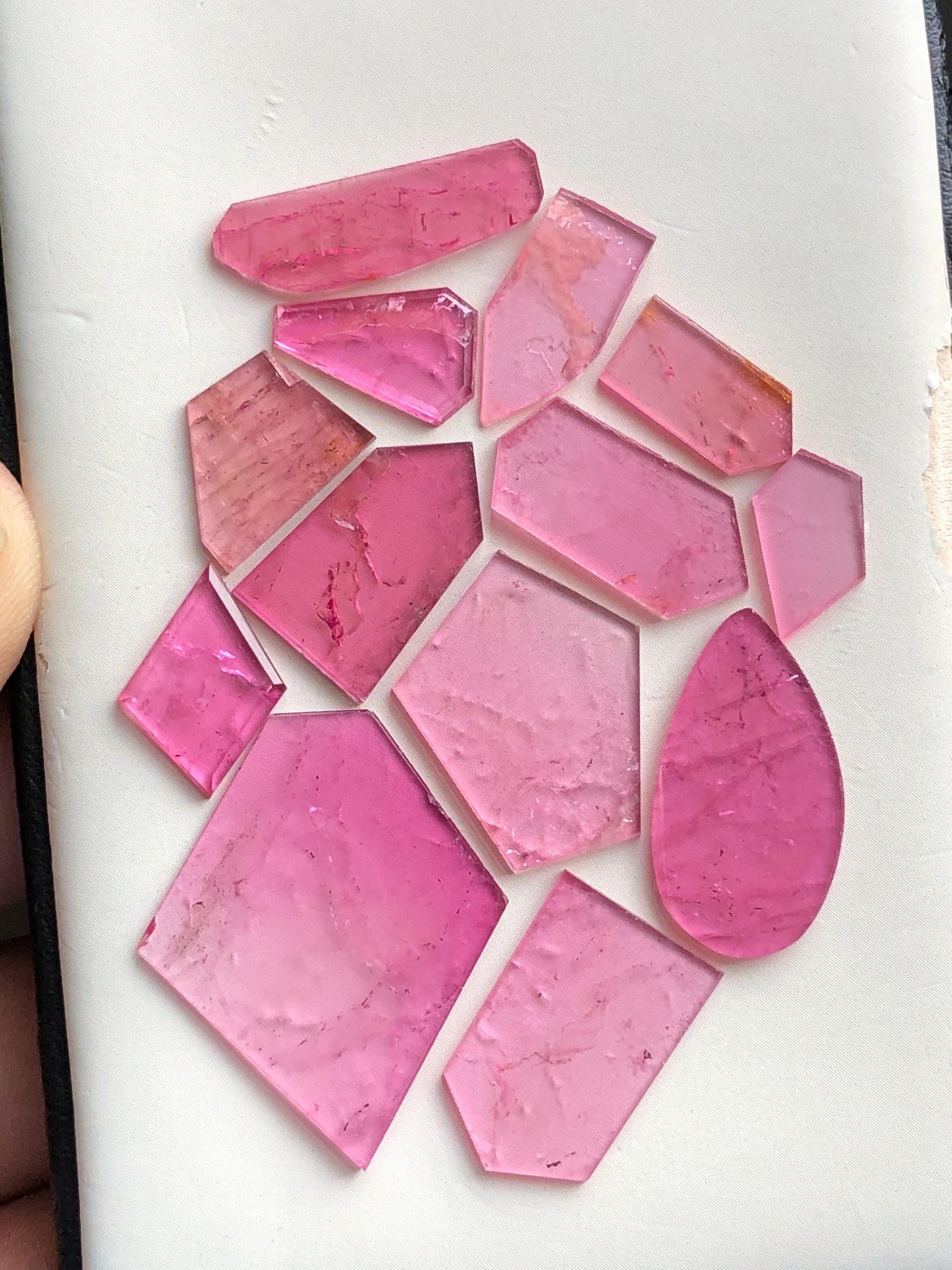 Natural tourmaline slices lot 36.80 carats