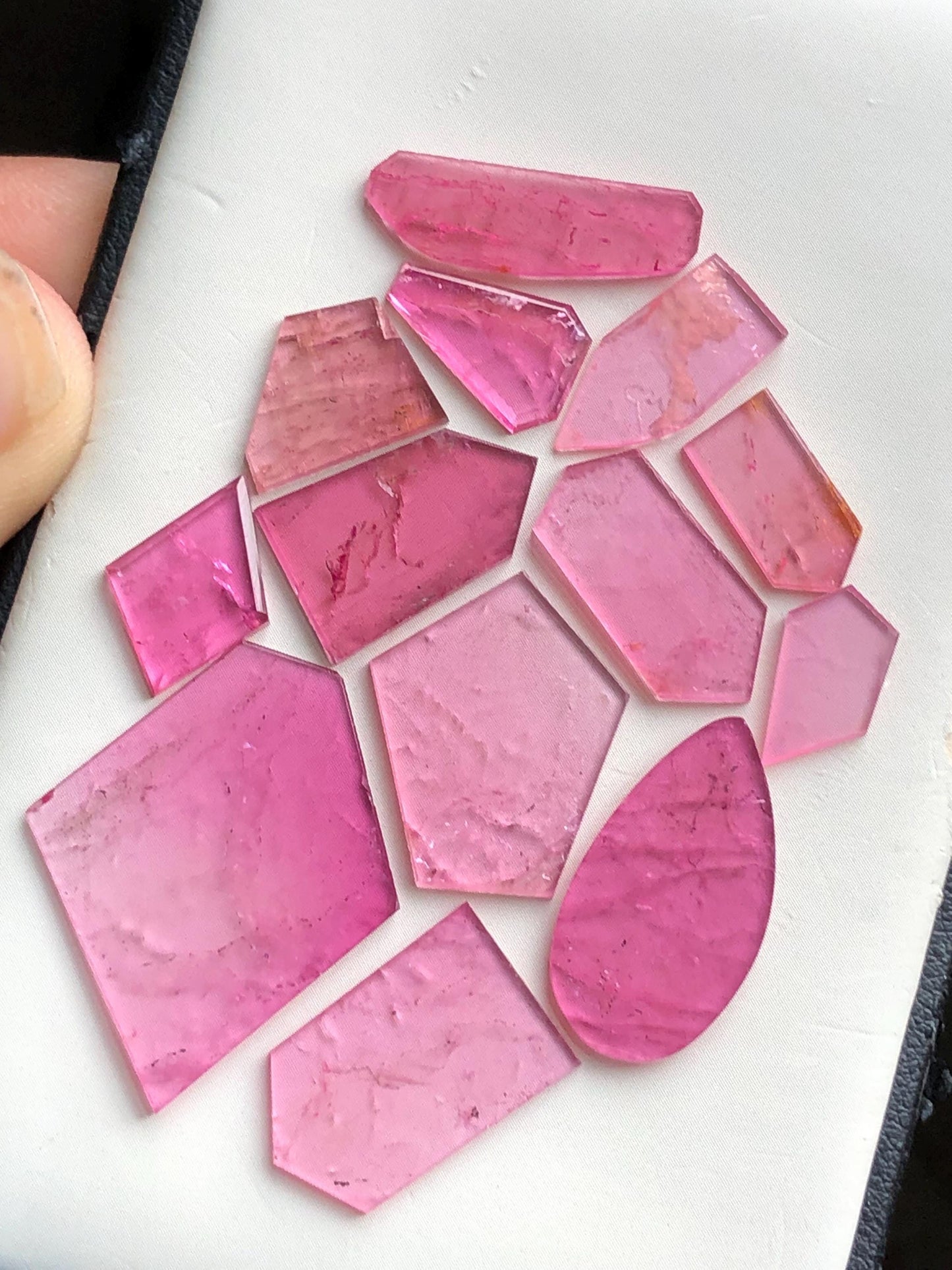 Natural tourmaline slices lot 36.80 carats