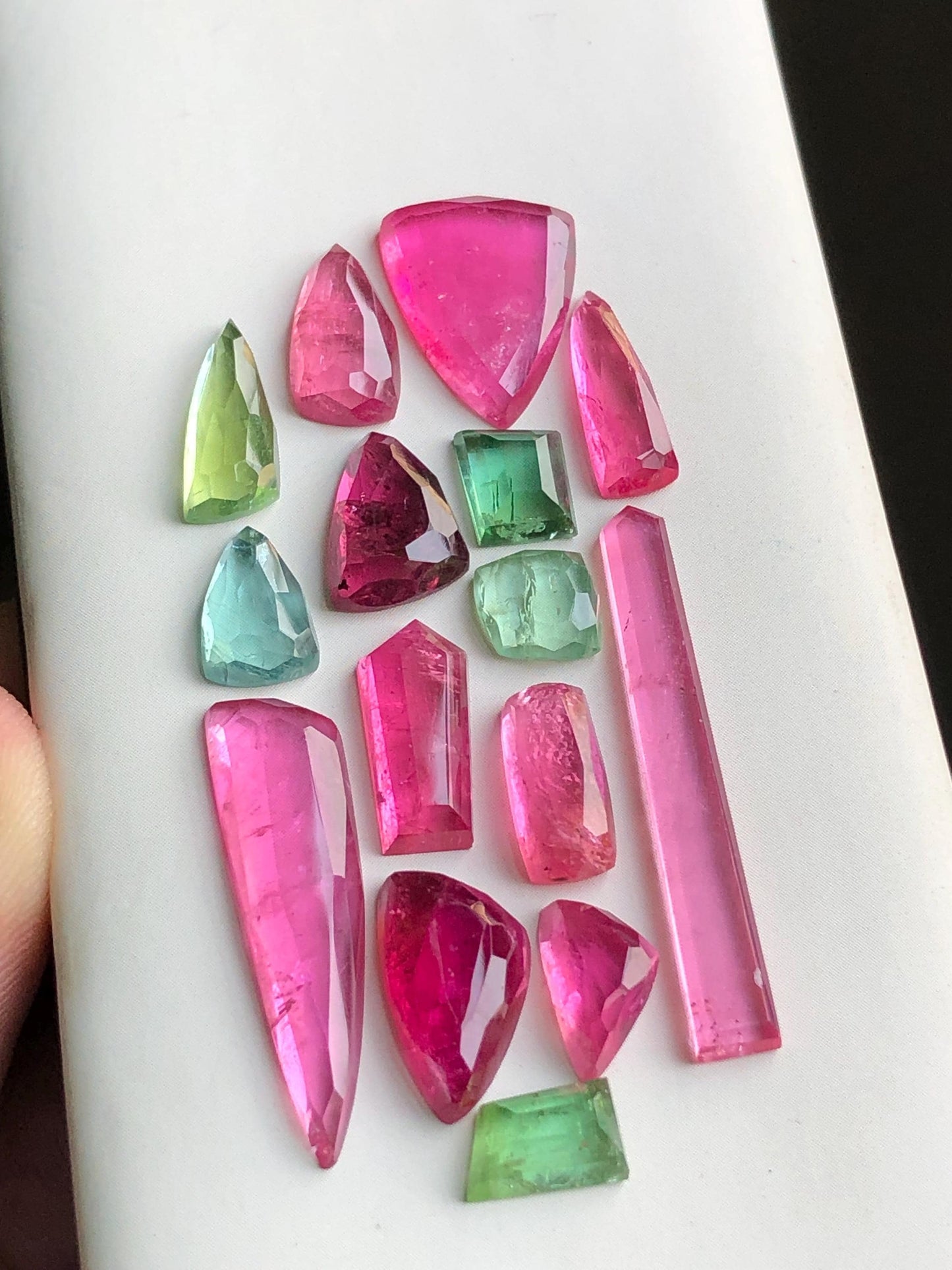 Multi colours tourmaline rose cuts origin Afghanistan kunar mines 33.70 carats