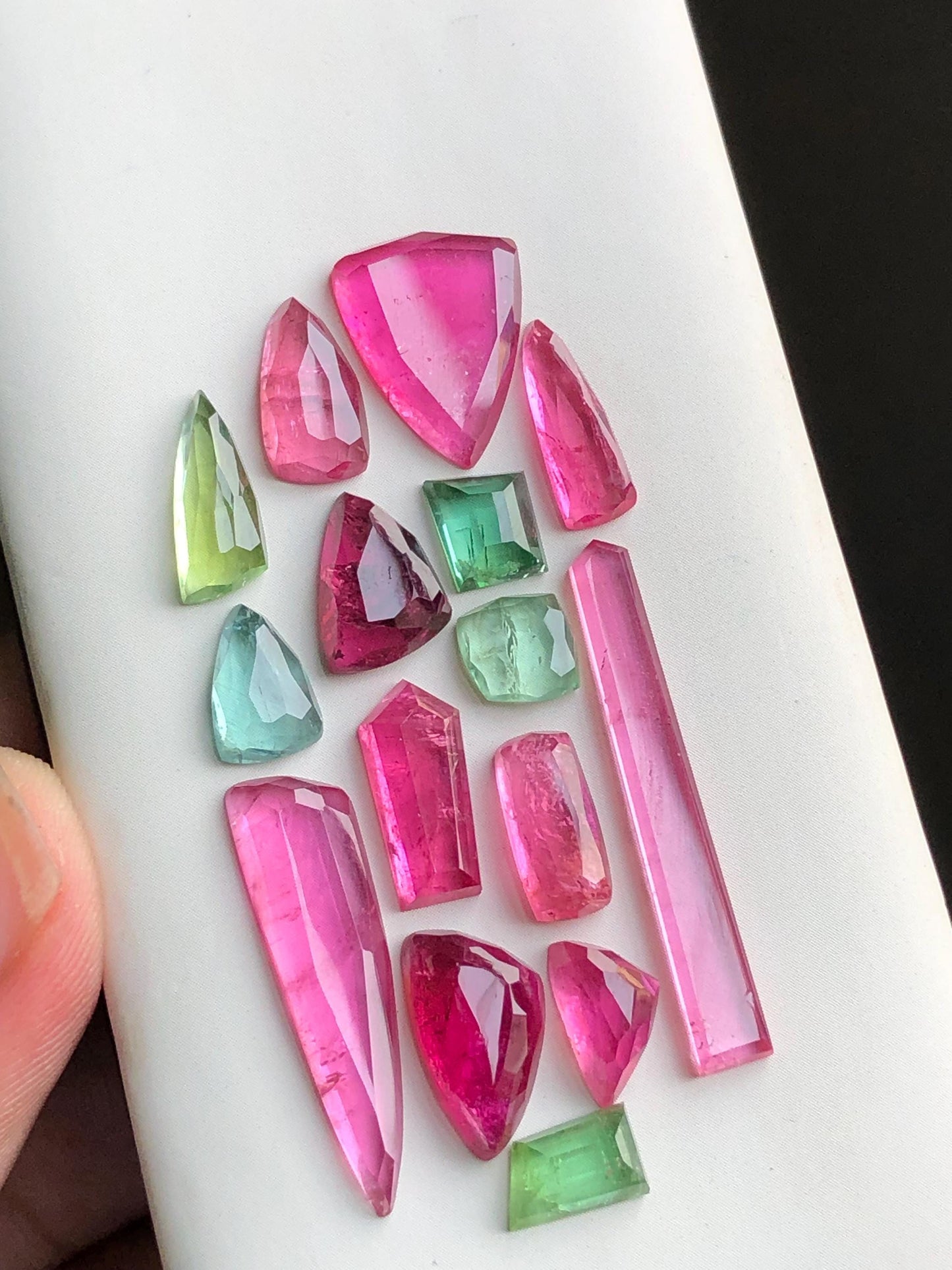 Multi colours tourmaline rose cuts origin Afghanistan kunar mines 33.70 carats