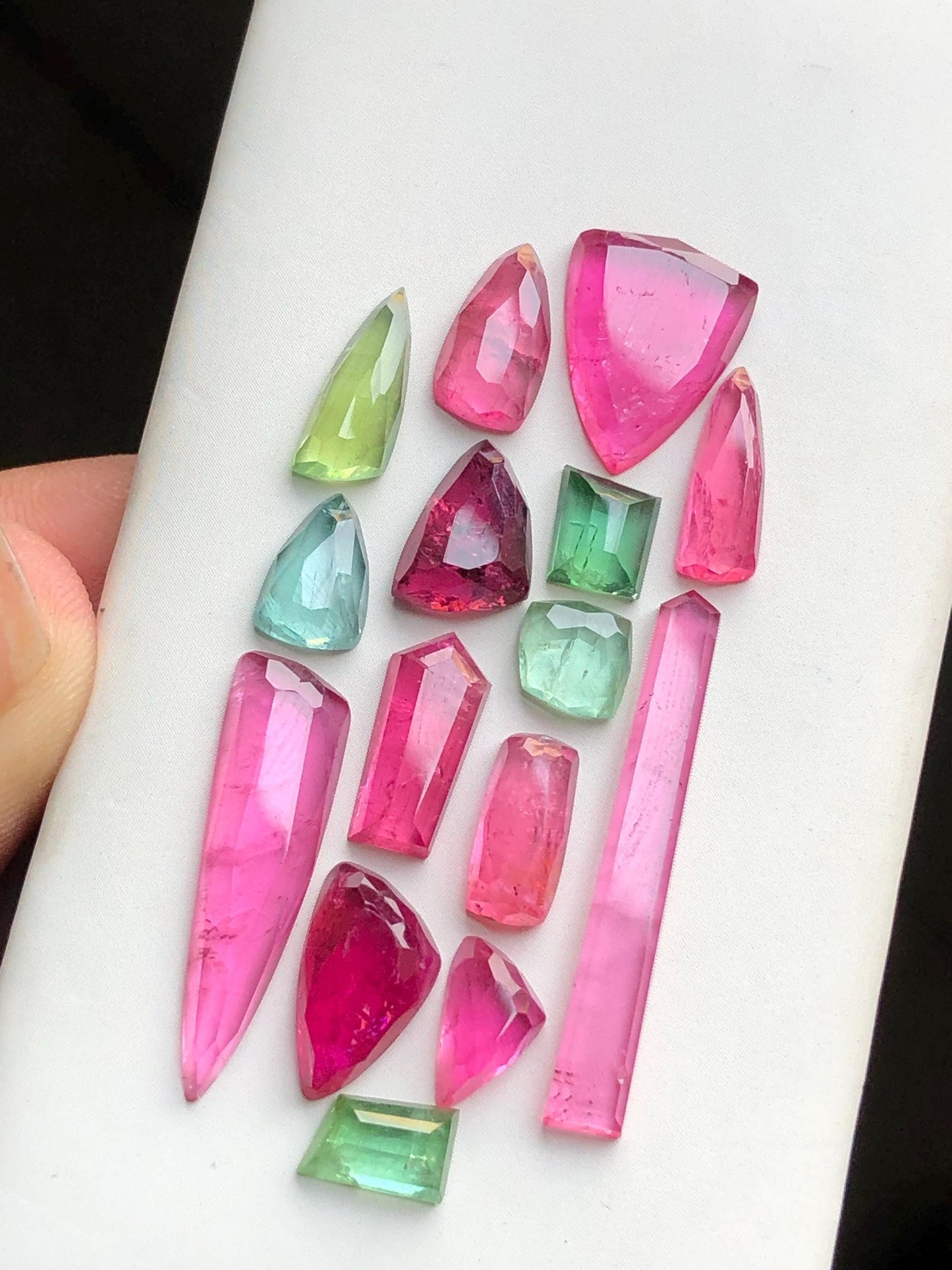 Multi colours tourmaline rose cuts origin Afghanistan kunar mines 33.70 carats