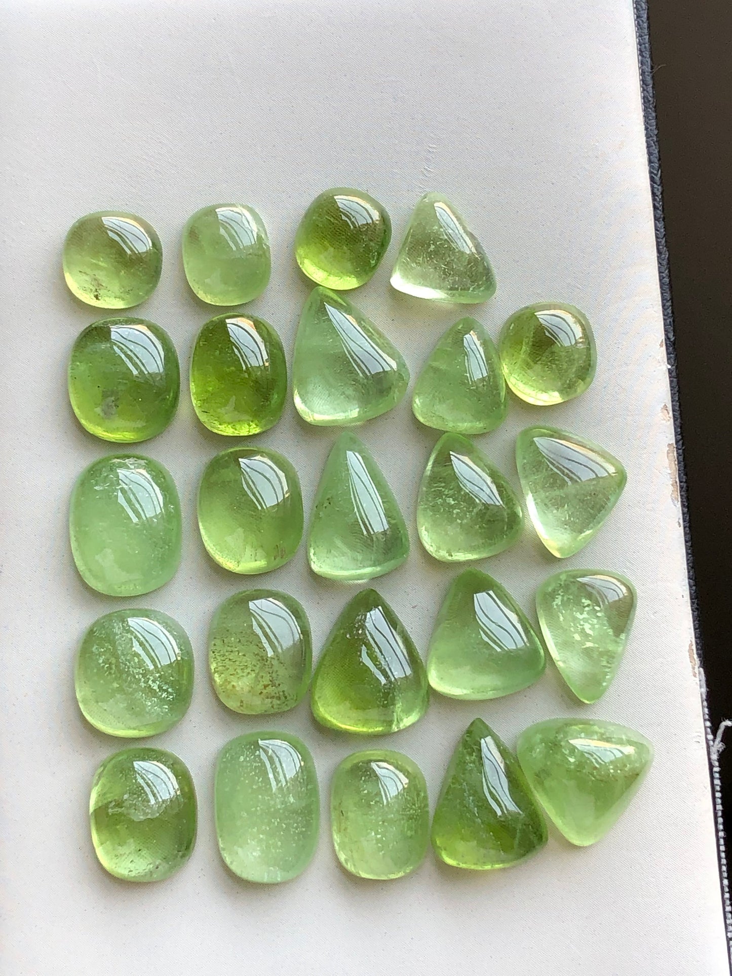 Peridot cabochons lot origin Pakistan 94.40 carats