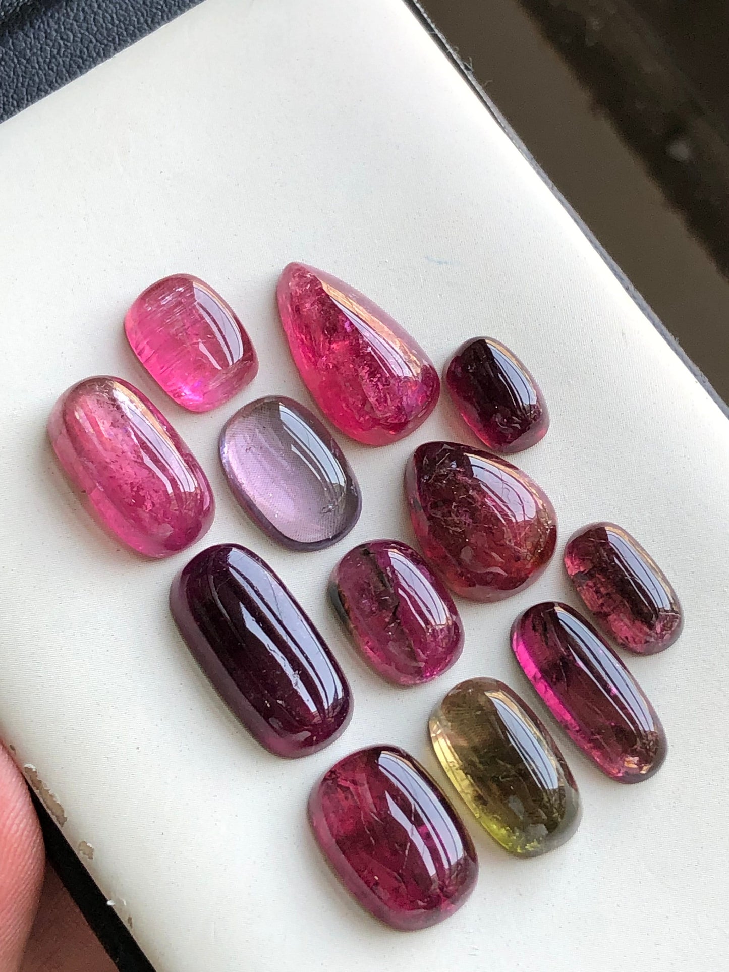 Rubilight tourmaline cabochons lot origin Afghanistan kunar mines