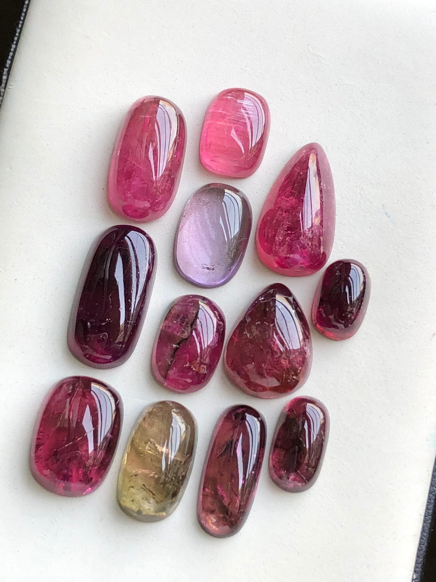 Rubilight tourmaline cabochons lot origin Afghanistan kunar mines