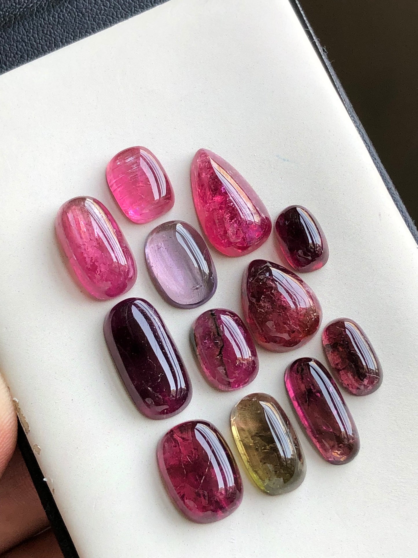 Rubilight tourmaline cabochons lot origin Afghanistan kunar mines