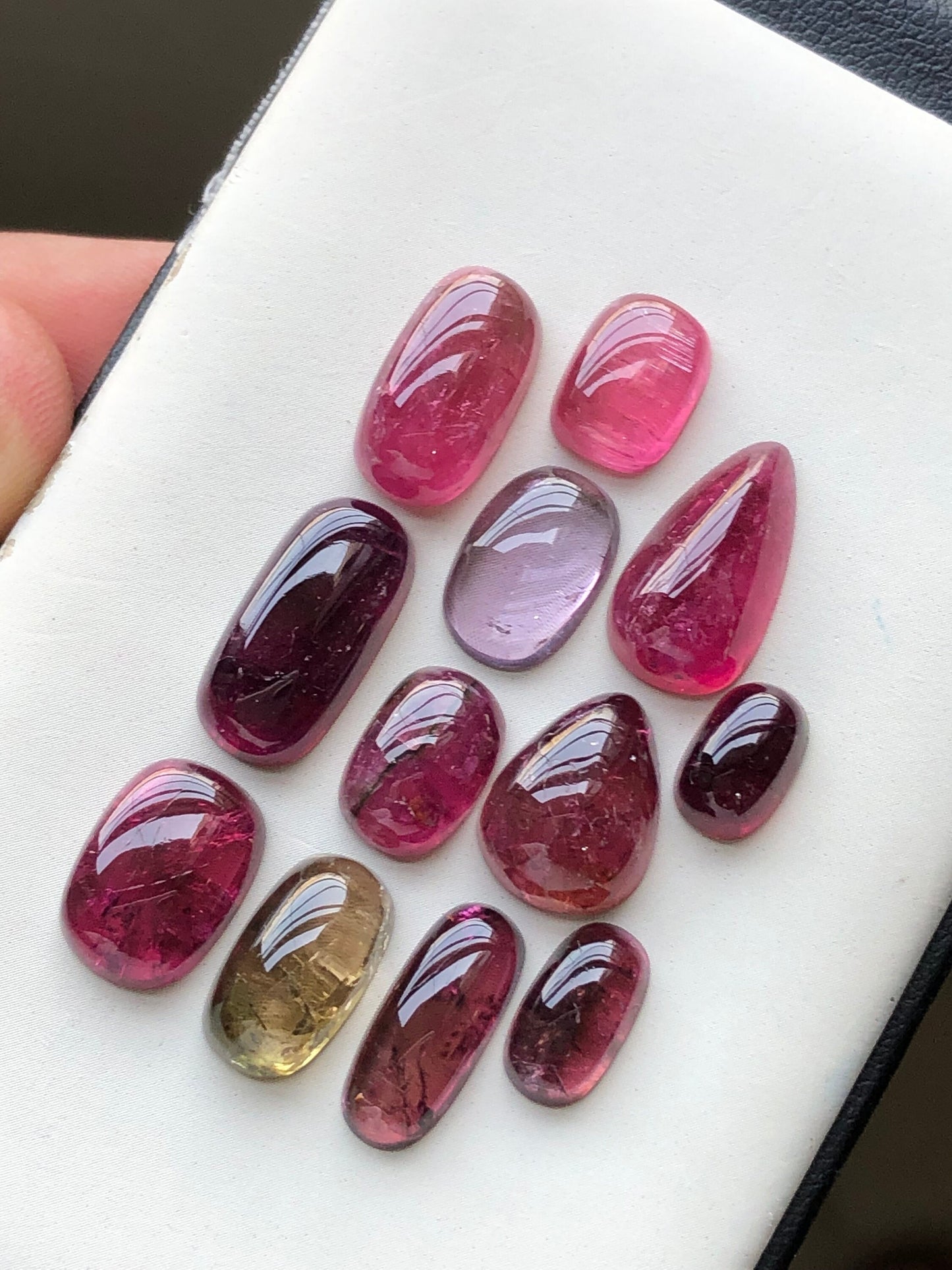 Rubilight tourmaline cabochons lot origin Afghanistan kunar mines