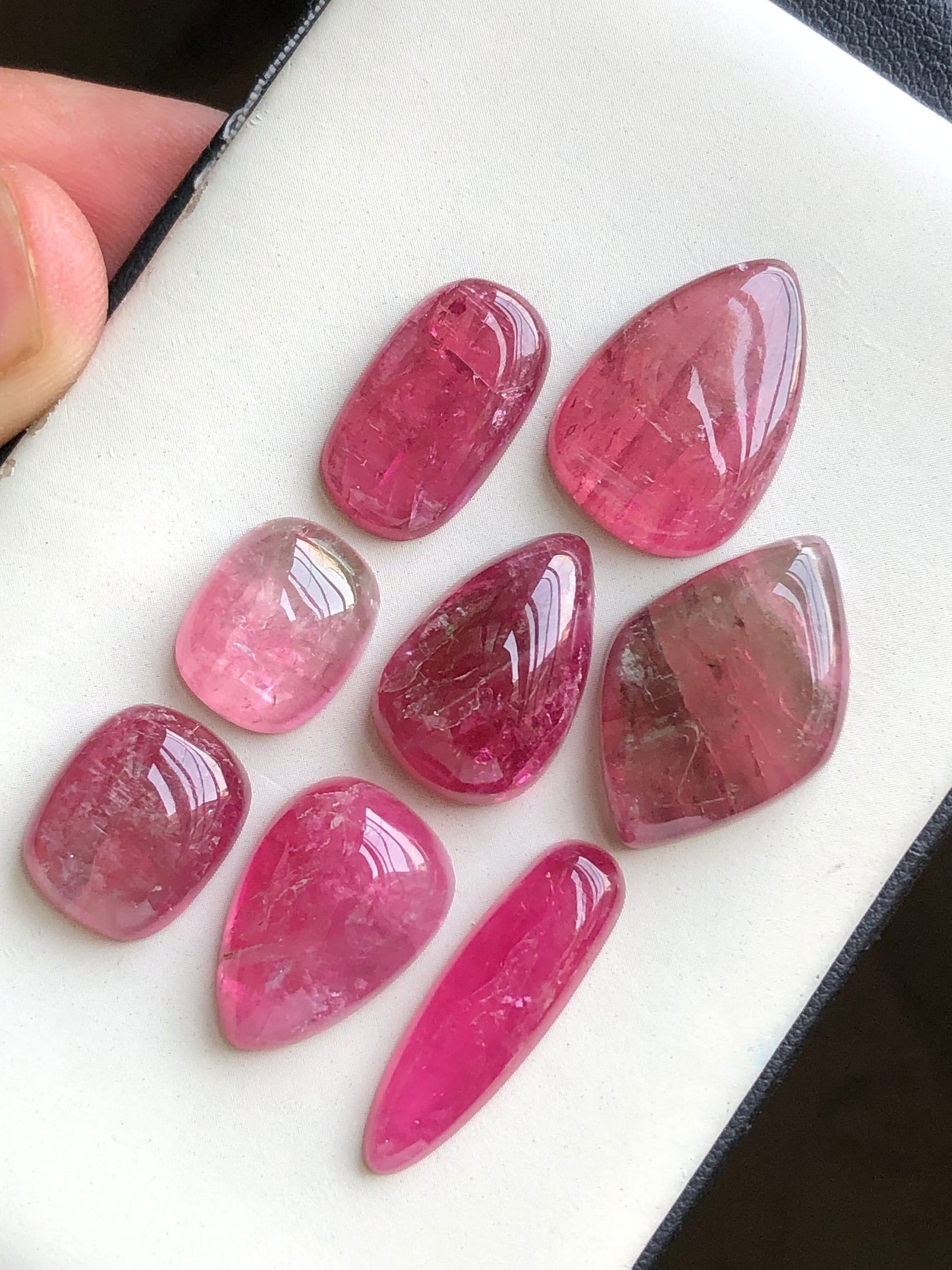 Pink tourmaline cabochons lot origin Afghanistan kunar mines