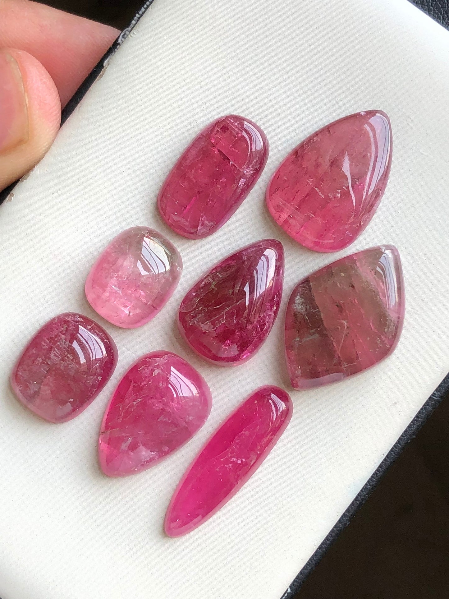 Pink tourmaline cabochons lot origin Afghanistan kunar mines