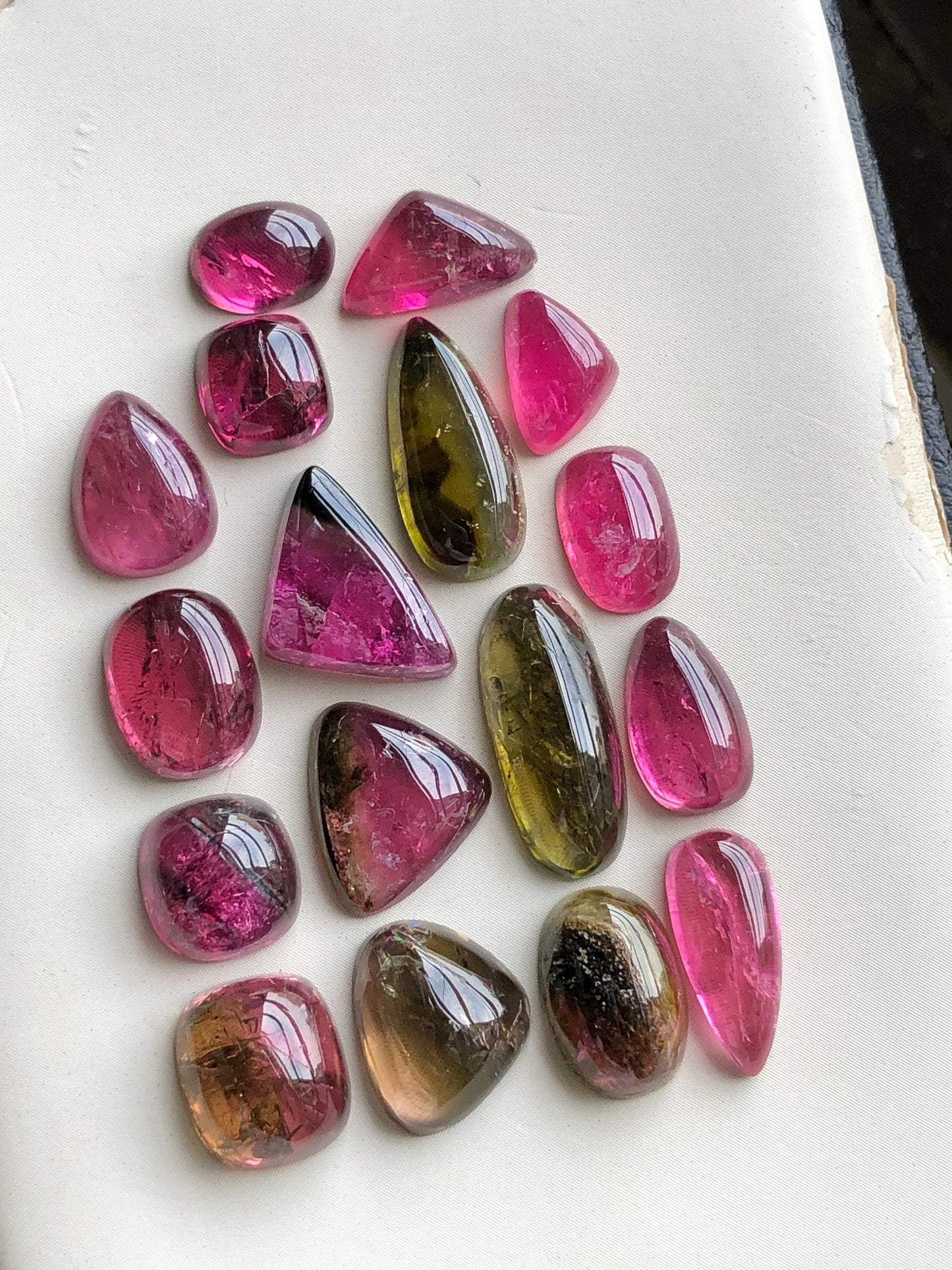 Mix tourmaline cabochons lot origin Afghanistan kunar mines