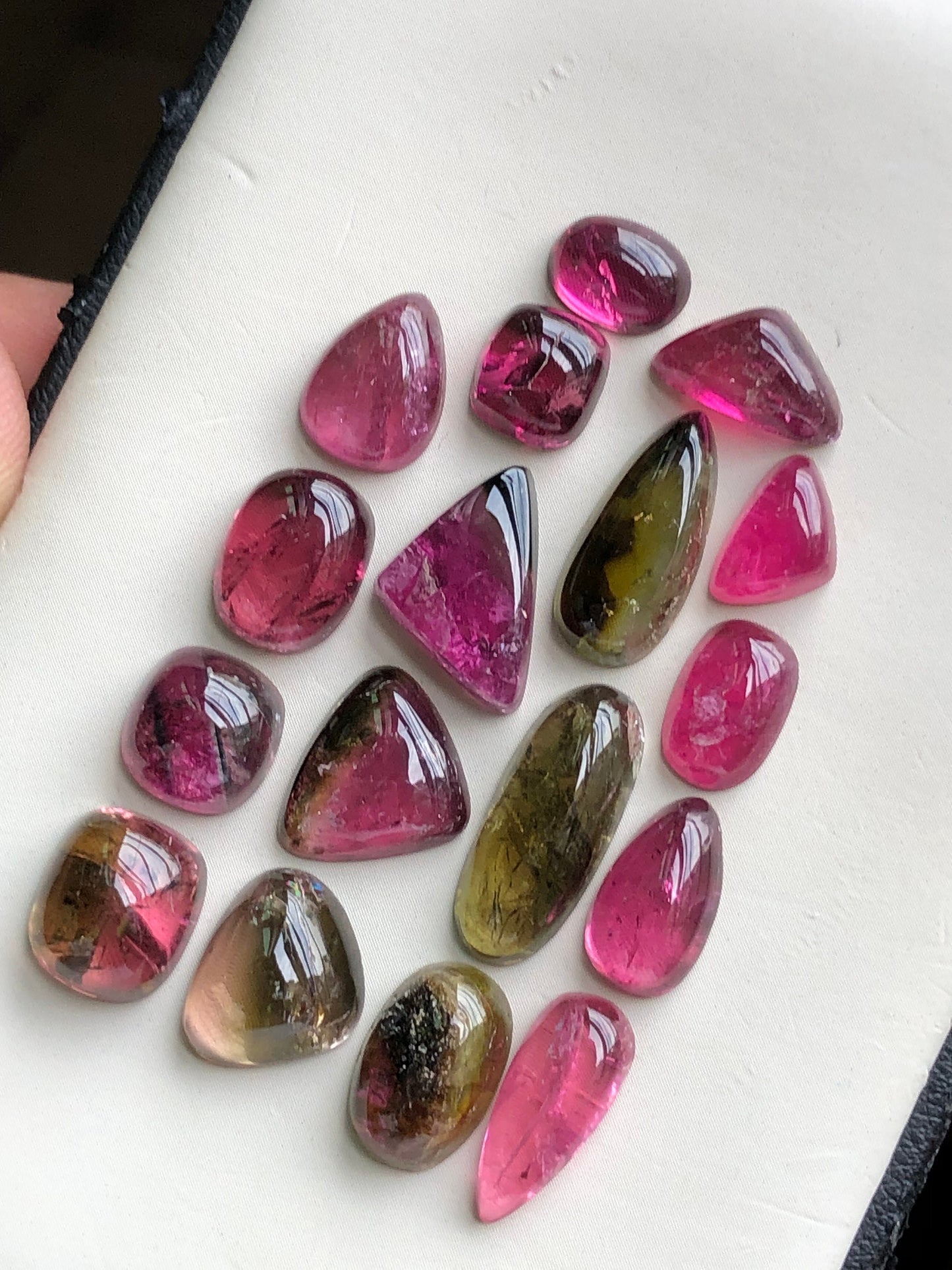 Mix tourmaline cabochons lot origin Afghanistan kunar mines