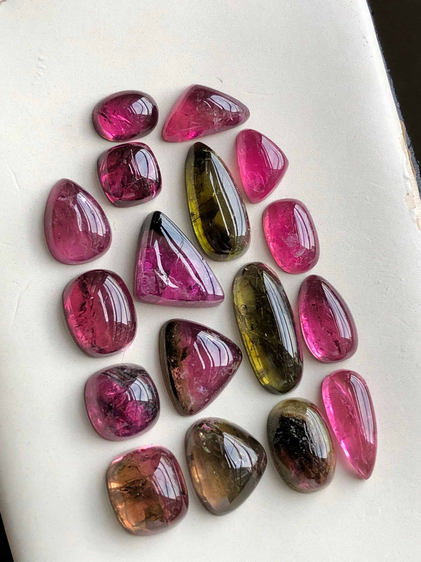 Mix tourmaline cabochons lot origin Afghanistan kunar mines