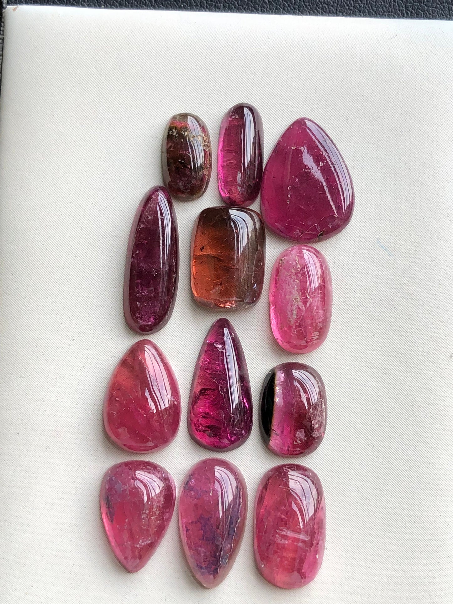 Rubilight tourmaline cabochons lot origin Afghanistan kunar mines