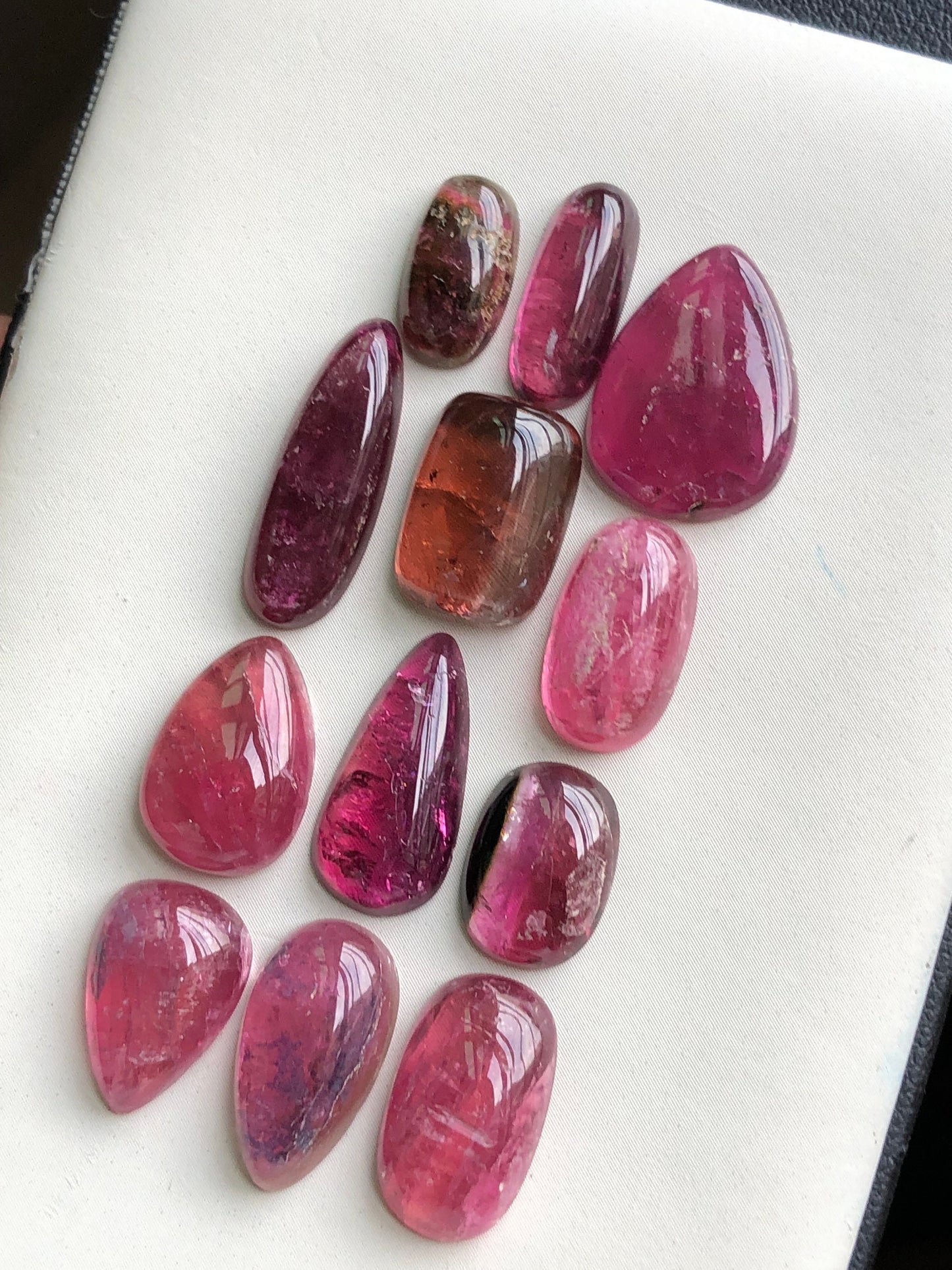 Rubilight tourmaline cabochons lot origin Afghanistan kunar mines