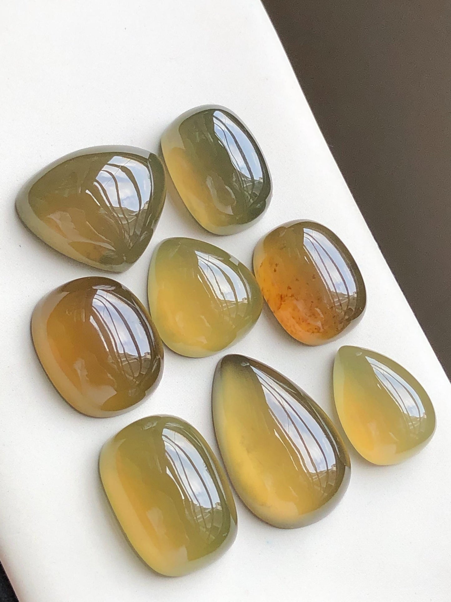 Natural solar cabochons lot 128 carats