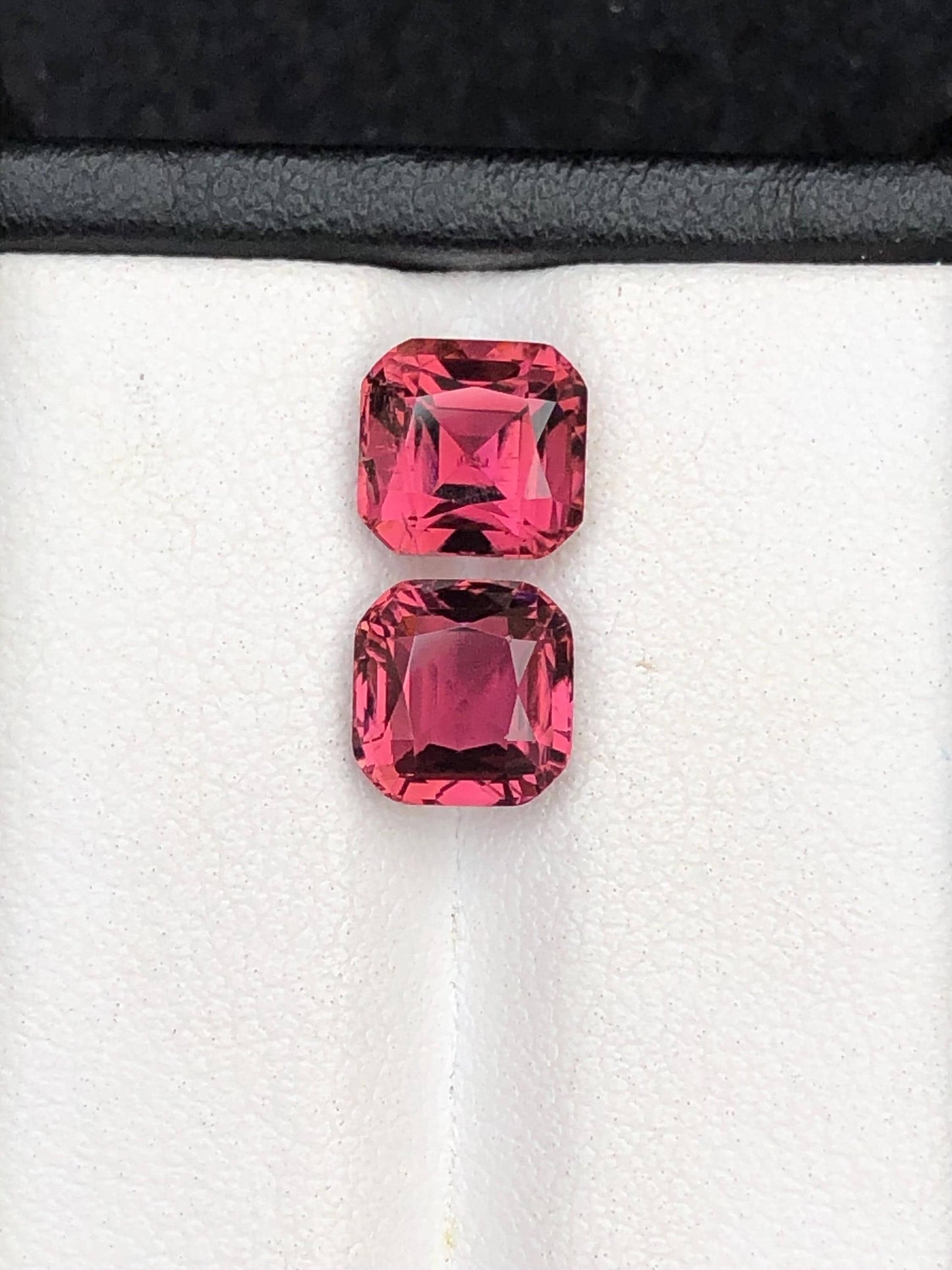 3.80 ct pomegranate colour tourmalines