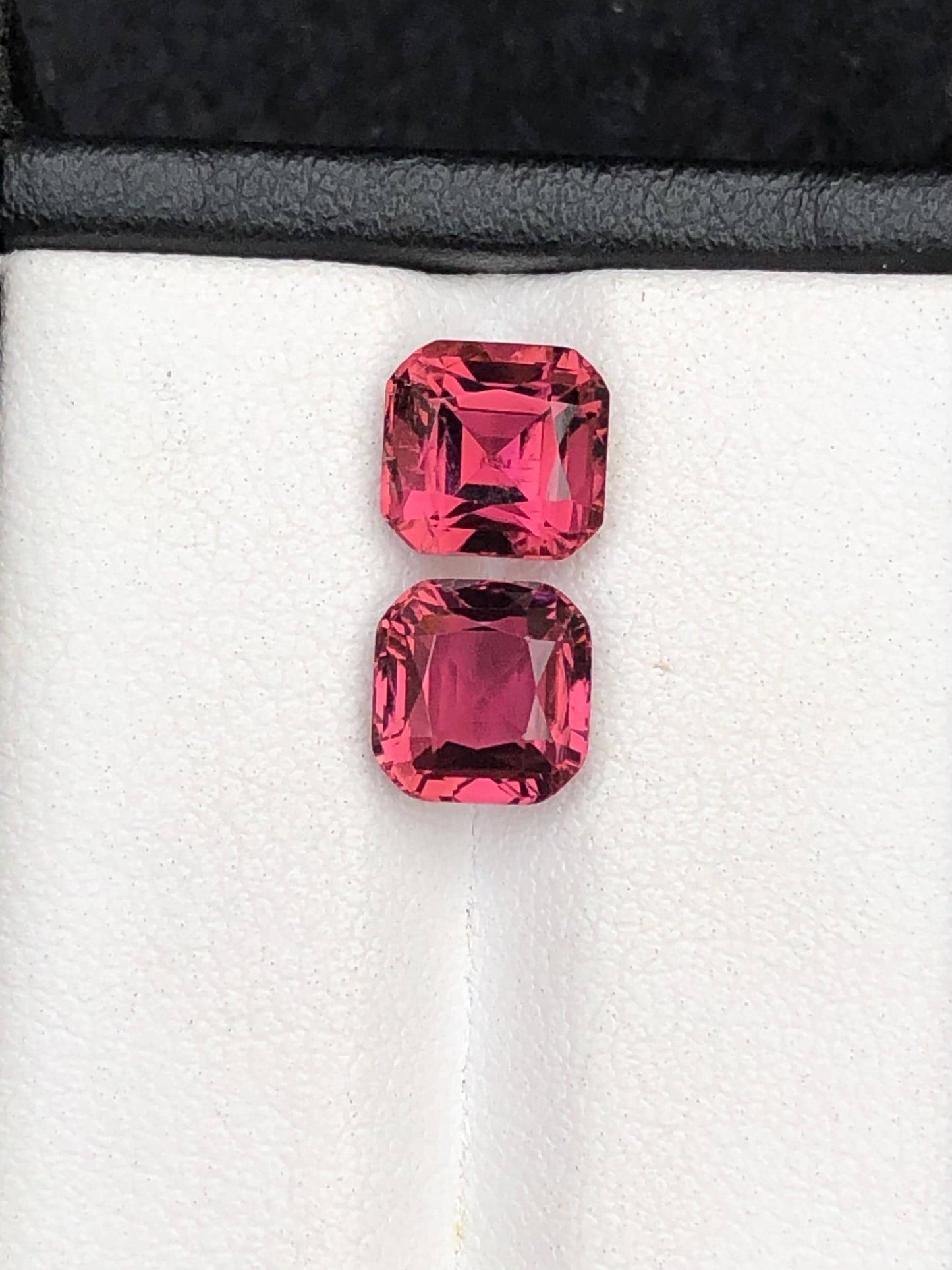 3.80 ct pomegranate colour tourmalines