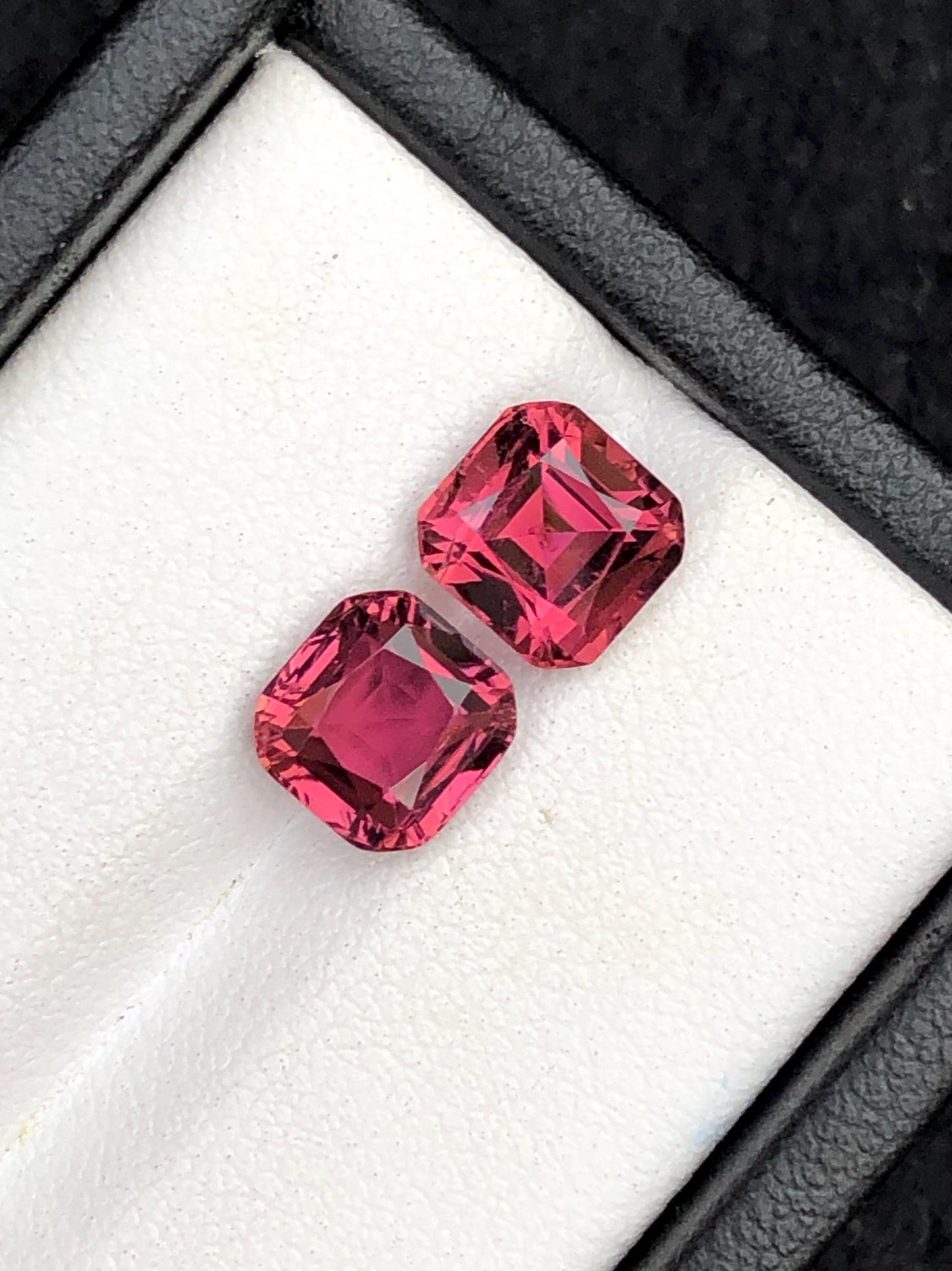 3.80 ct pomegranate colour tourmalines