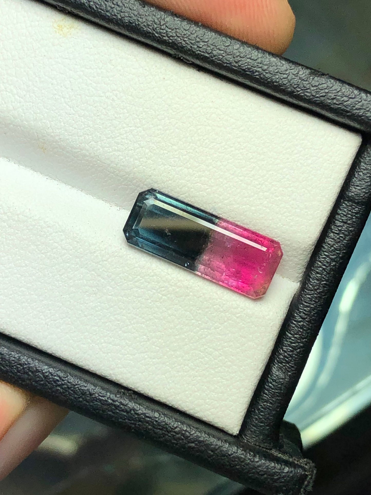 4 carat unique bi colour tourmaline origin Afghanistan