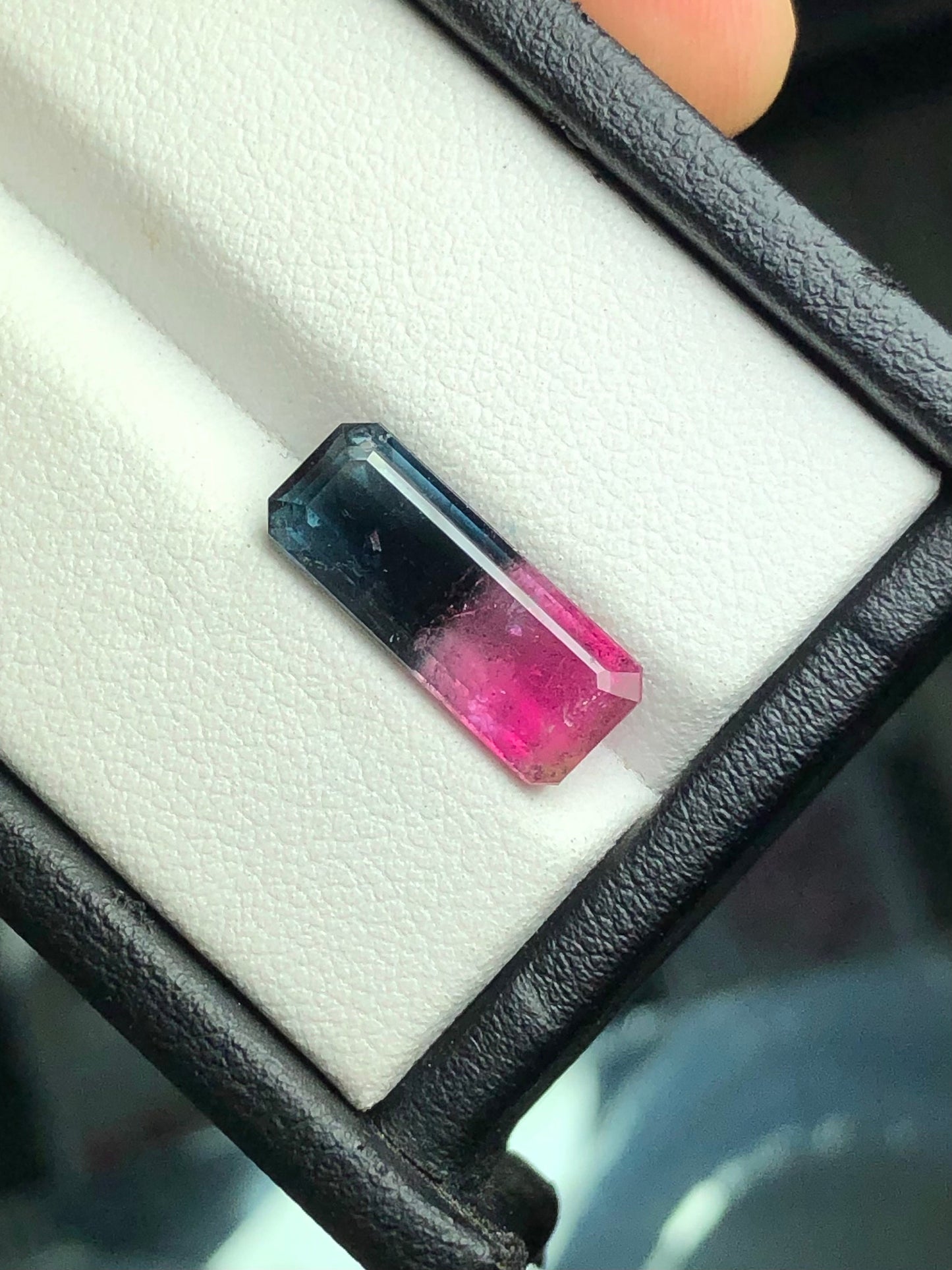 4 carat unique bi colour tourmaline origin Afghanistan