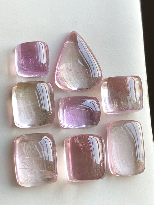 Kunzite cabochons lot 140 carats