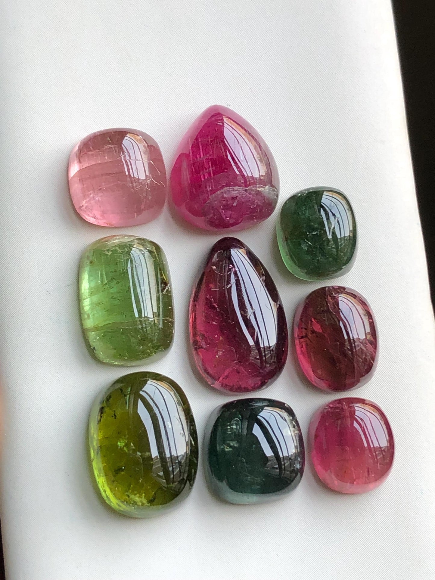 65 carats Multi colour tourmaline cabochons lot origin Afghanistan