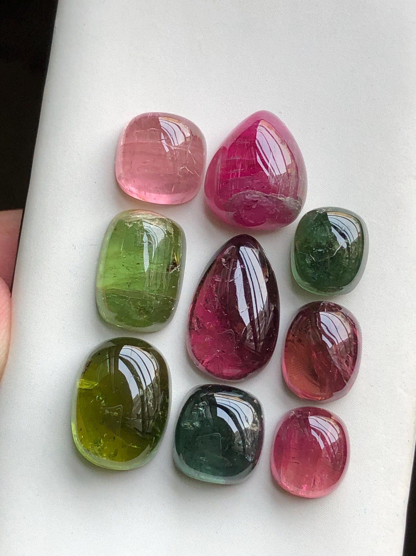 65 carats Multi colour tourmaline cabochons lot origin Afghanistan