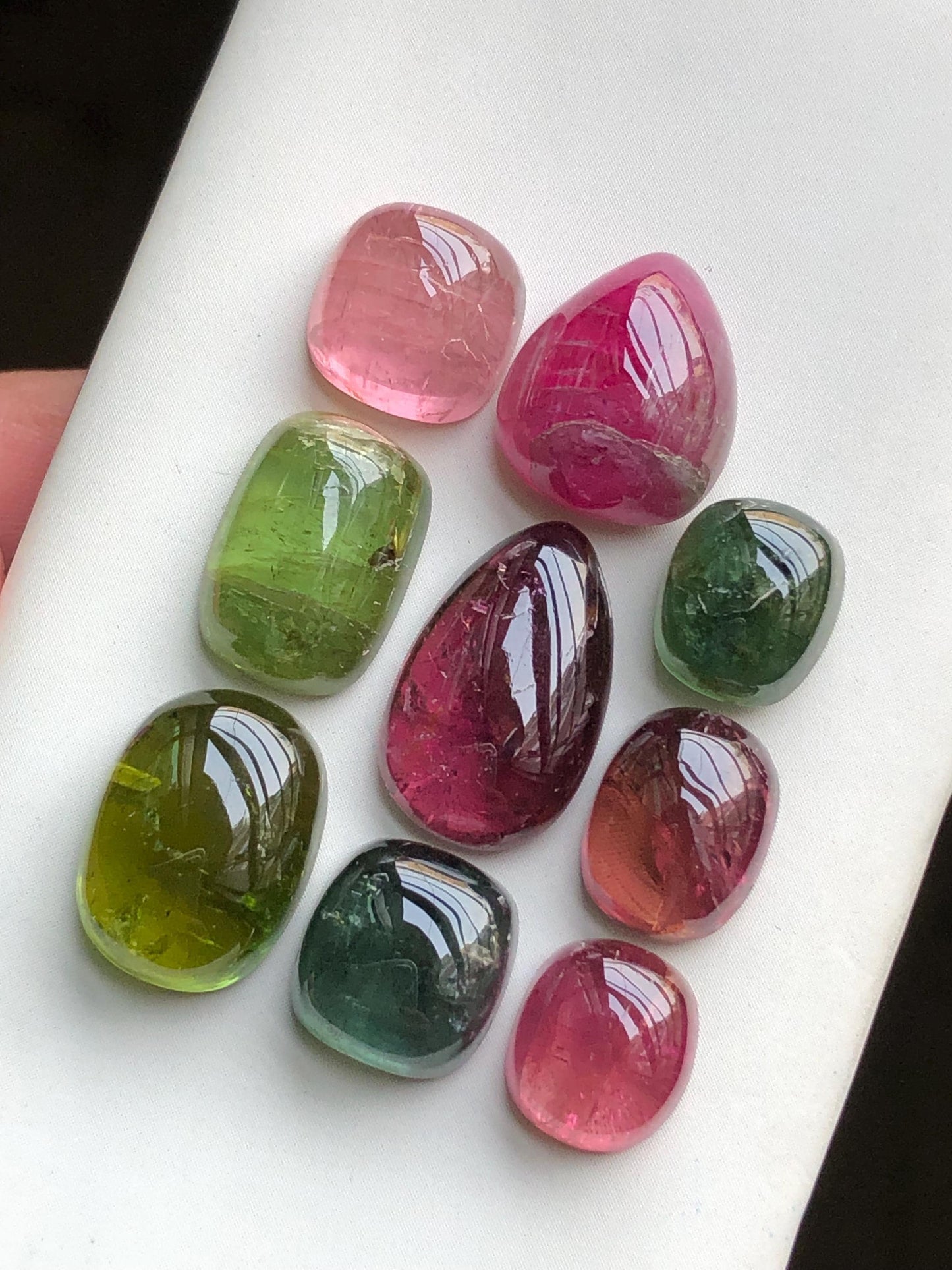 65 carats Multi colour tourmaline cabochons lot origin Afghanistan