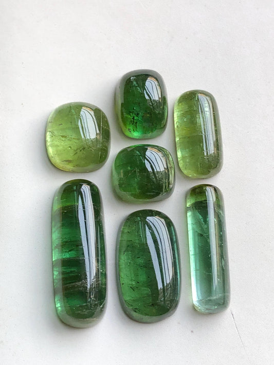 55.30 carats Green tourmaline cabochons origin Afghanistan