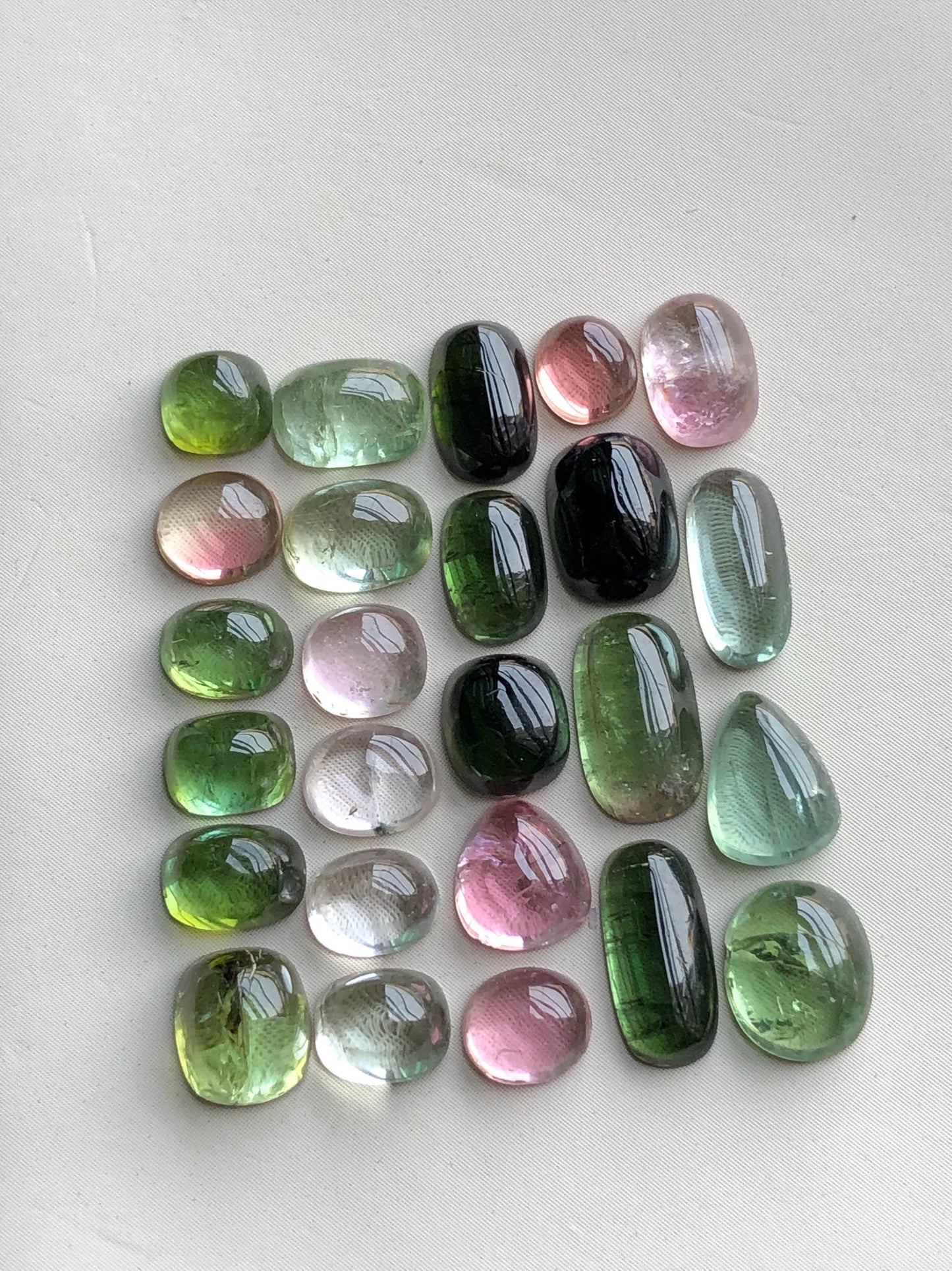 23.40 carats Multi colours tourmaline cabochons origin Afghanistan