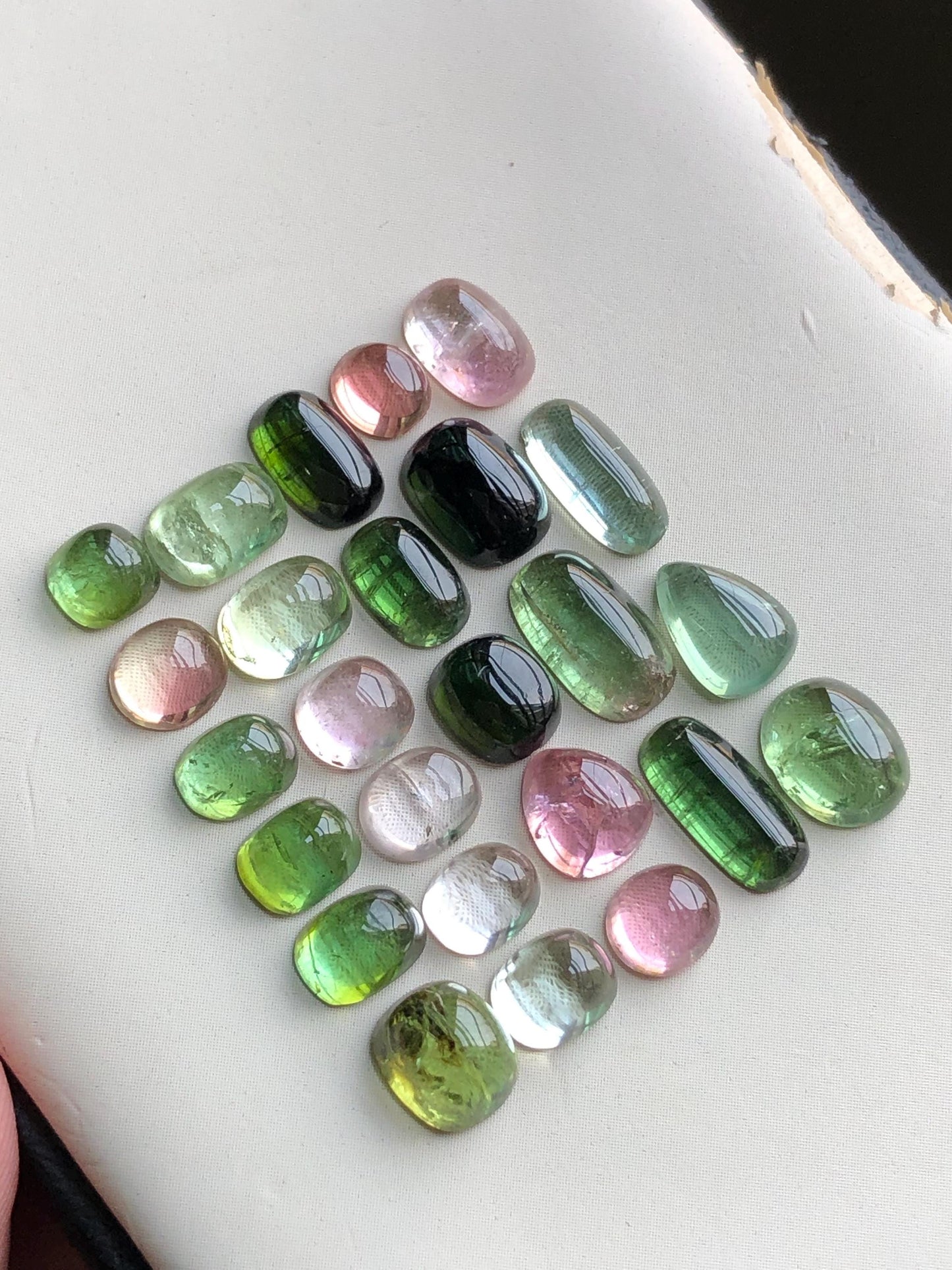 23.40 carats Multi colours tourmaline cabochons origin Afghanistan