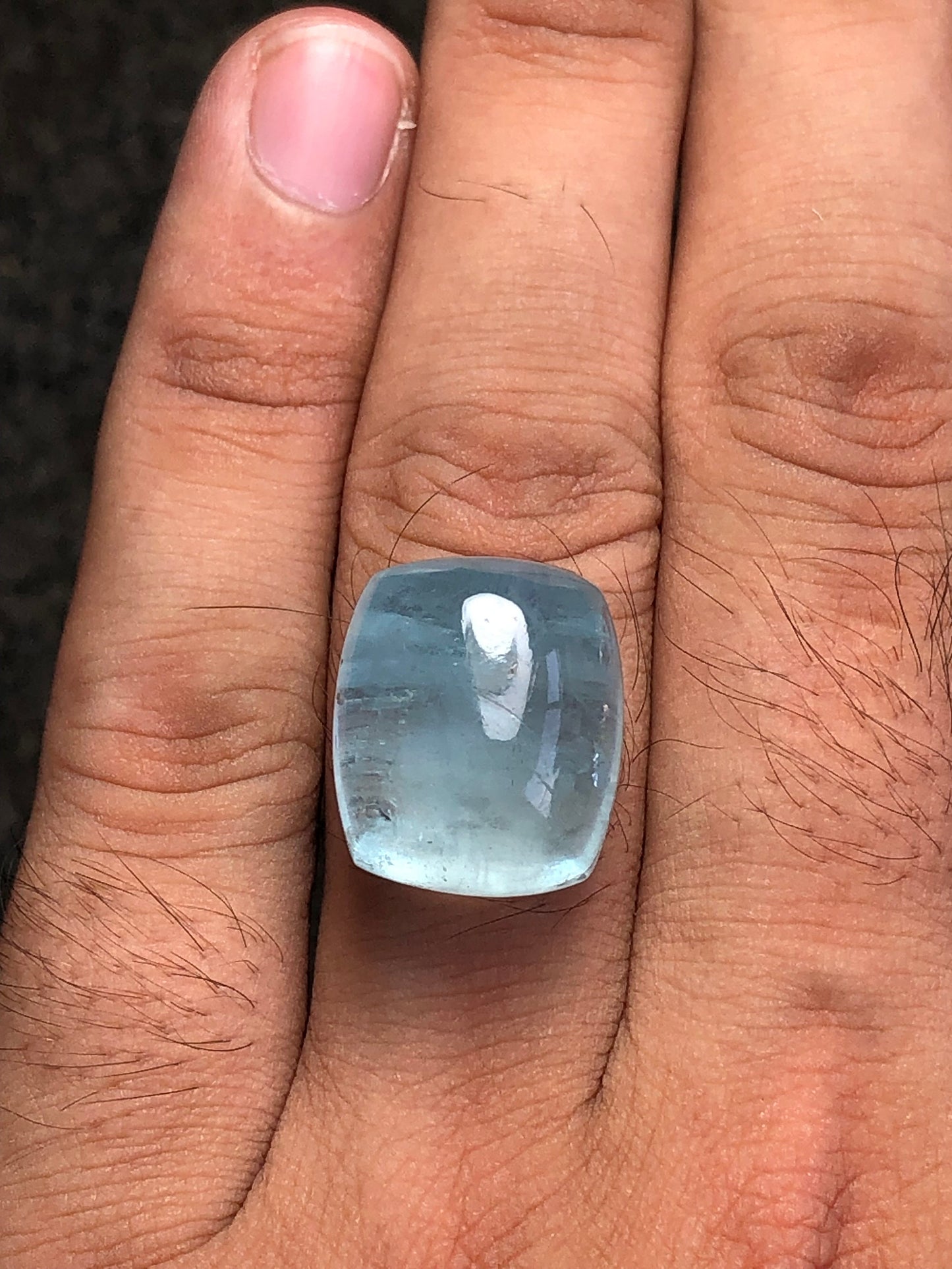 34 carat huge blue aquamarine cabochon flat back