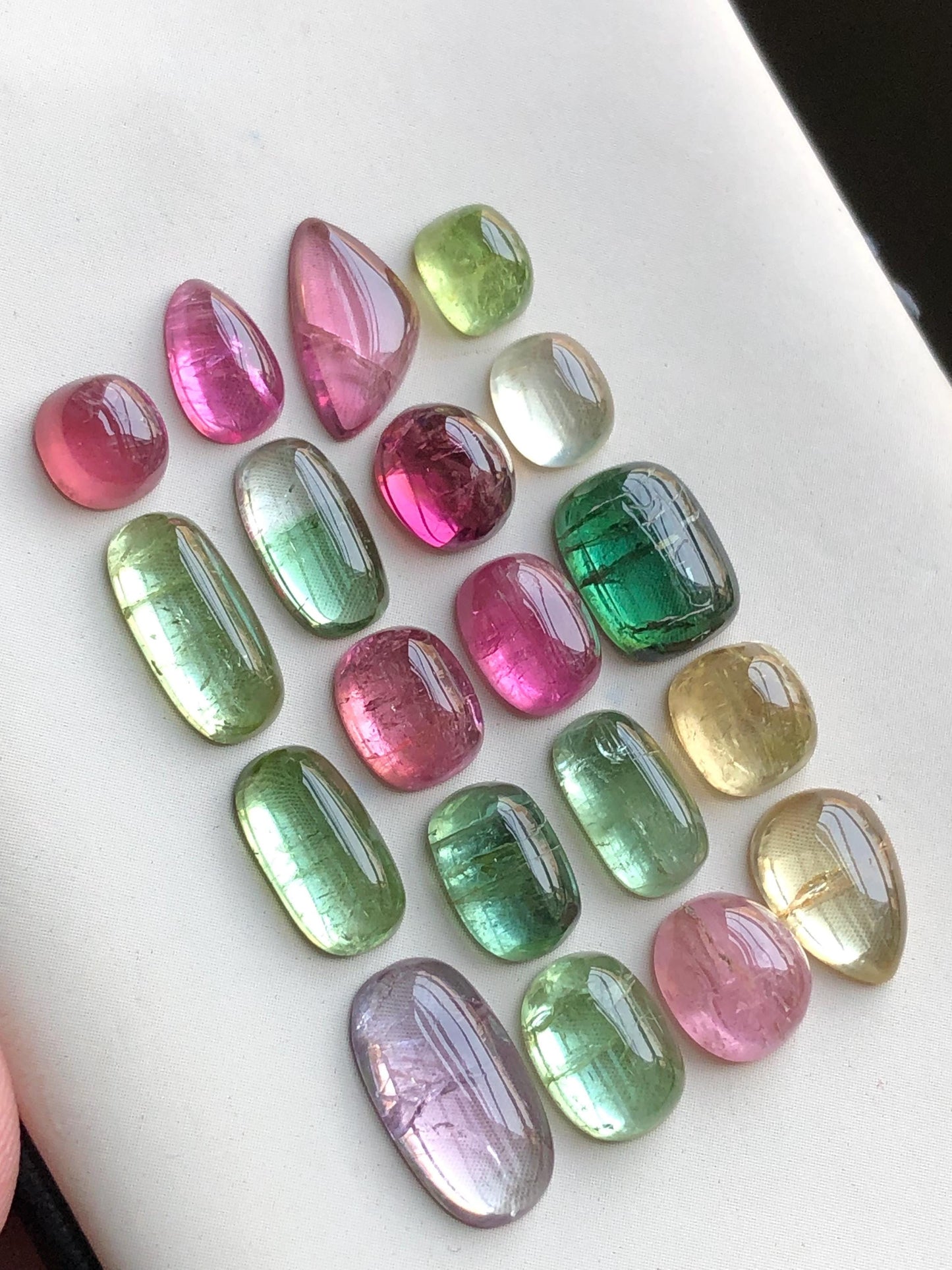 33.70 carats Multi colours tourmaline cabochons lot origin Afghanistan