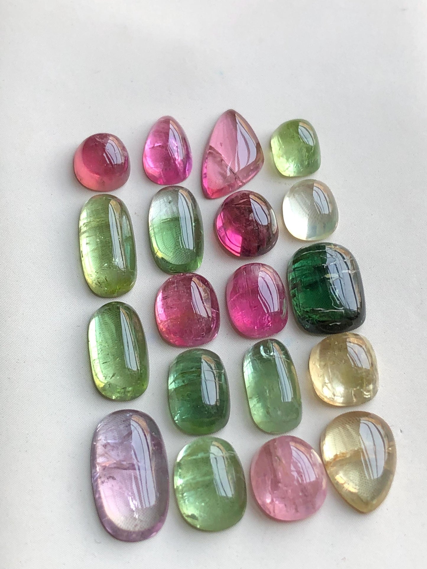 33.70 carats Multi colours tourmaline cabochons lot origin Afghanistan