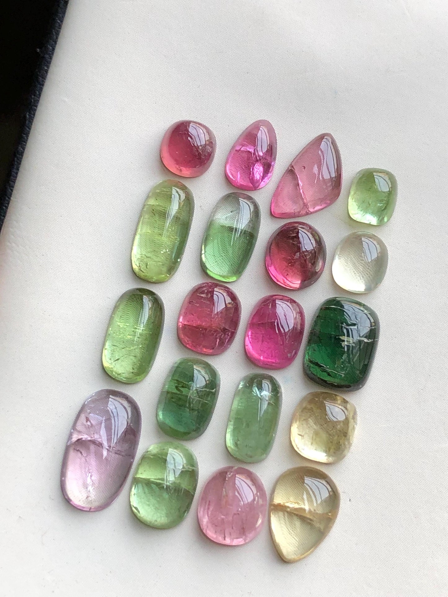 33.70 carats Multi colours tourmaline cabochons lot origin Afghanistan