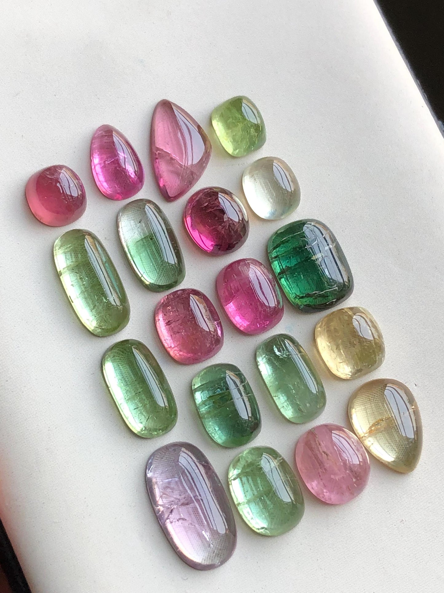 33.70 carats Multi colours tourmaline cabochons lot origin Afghanistan