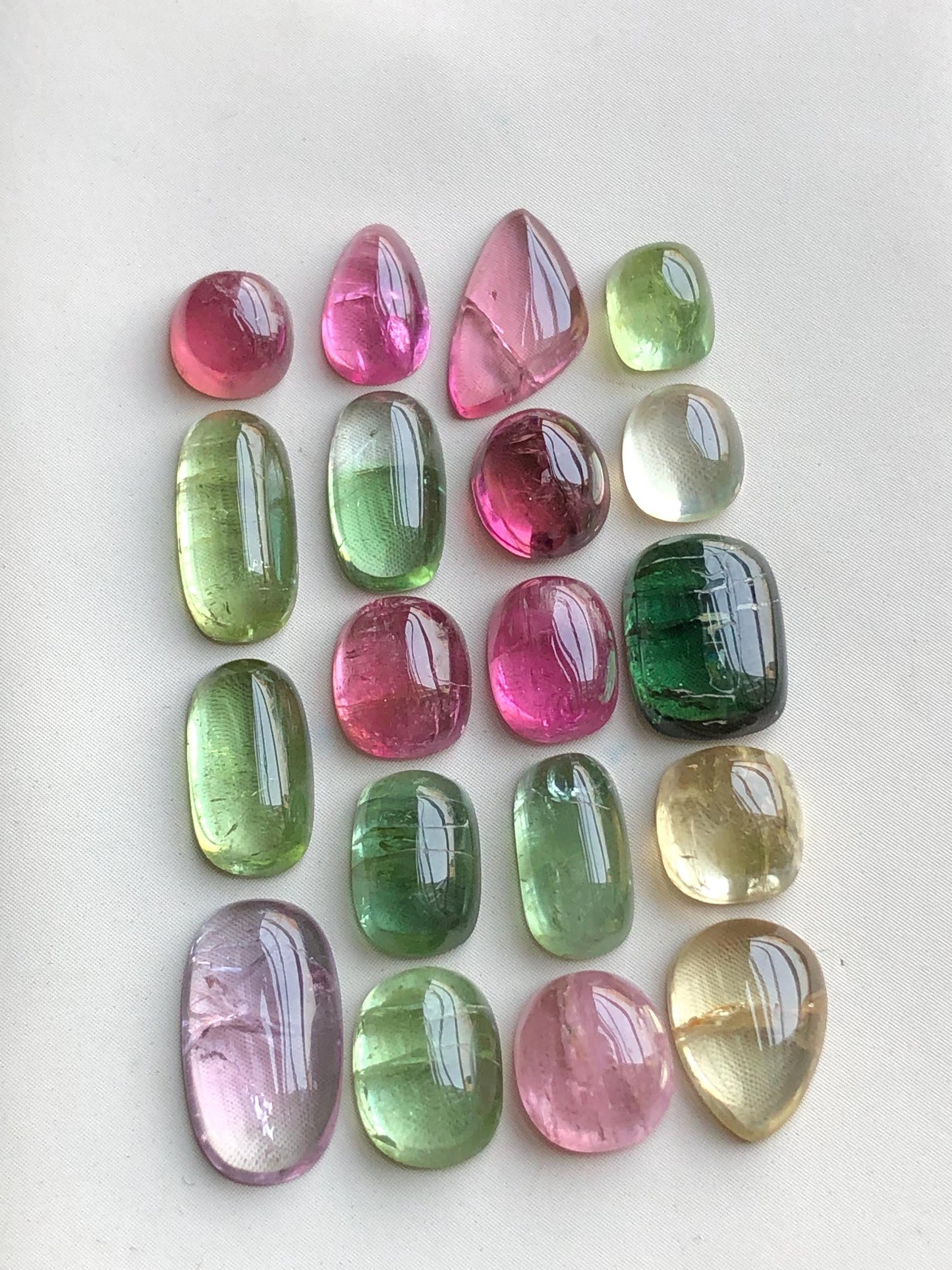 33.70 carats Multi colours tourmaline cabochons lot origin Afghanistan