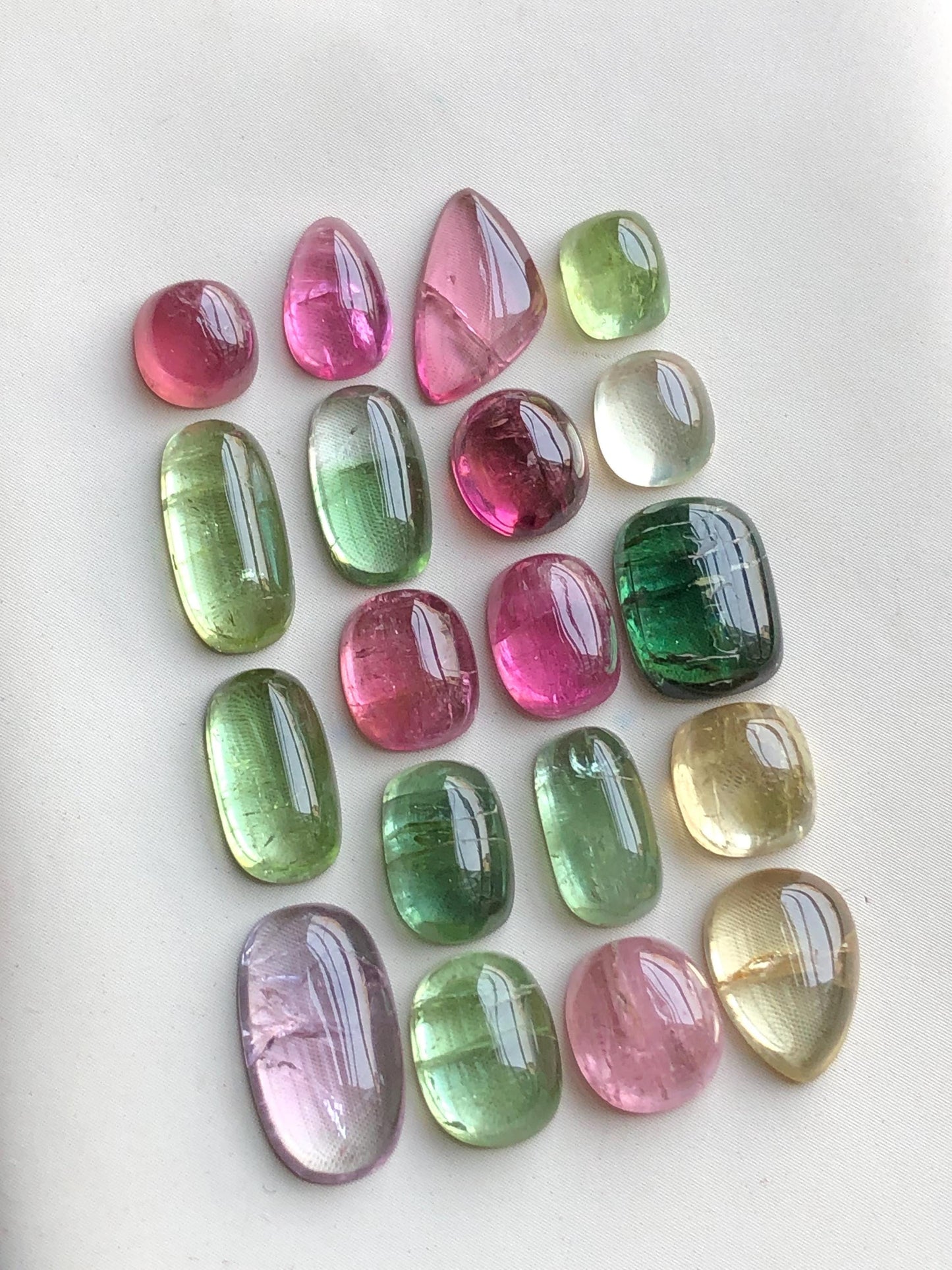 33.70 carats Multi colours tourmaline cabochons lot origin Afghanistan