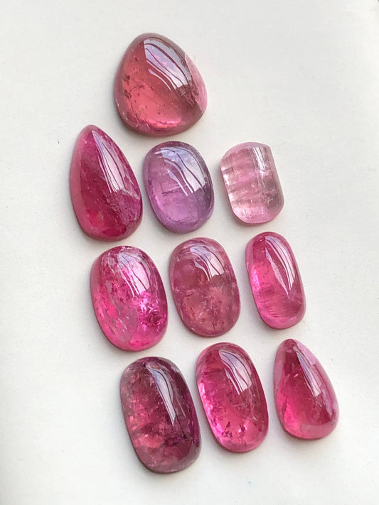 Pink tourmaline cabochons lot origin Afghanistan kunar mines 34.60