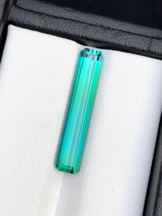 5 ct faceted blue green tourmaline dimension:24*5*4mm