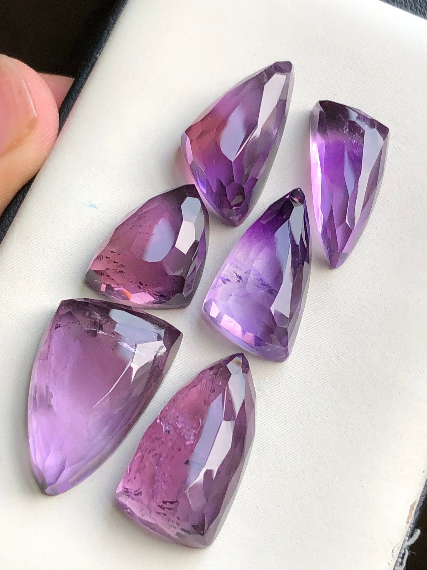 Natural amythyst rose cuts lot 98.20 carats