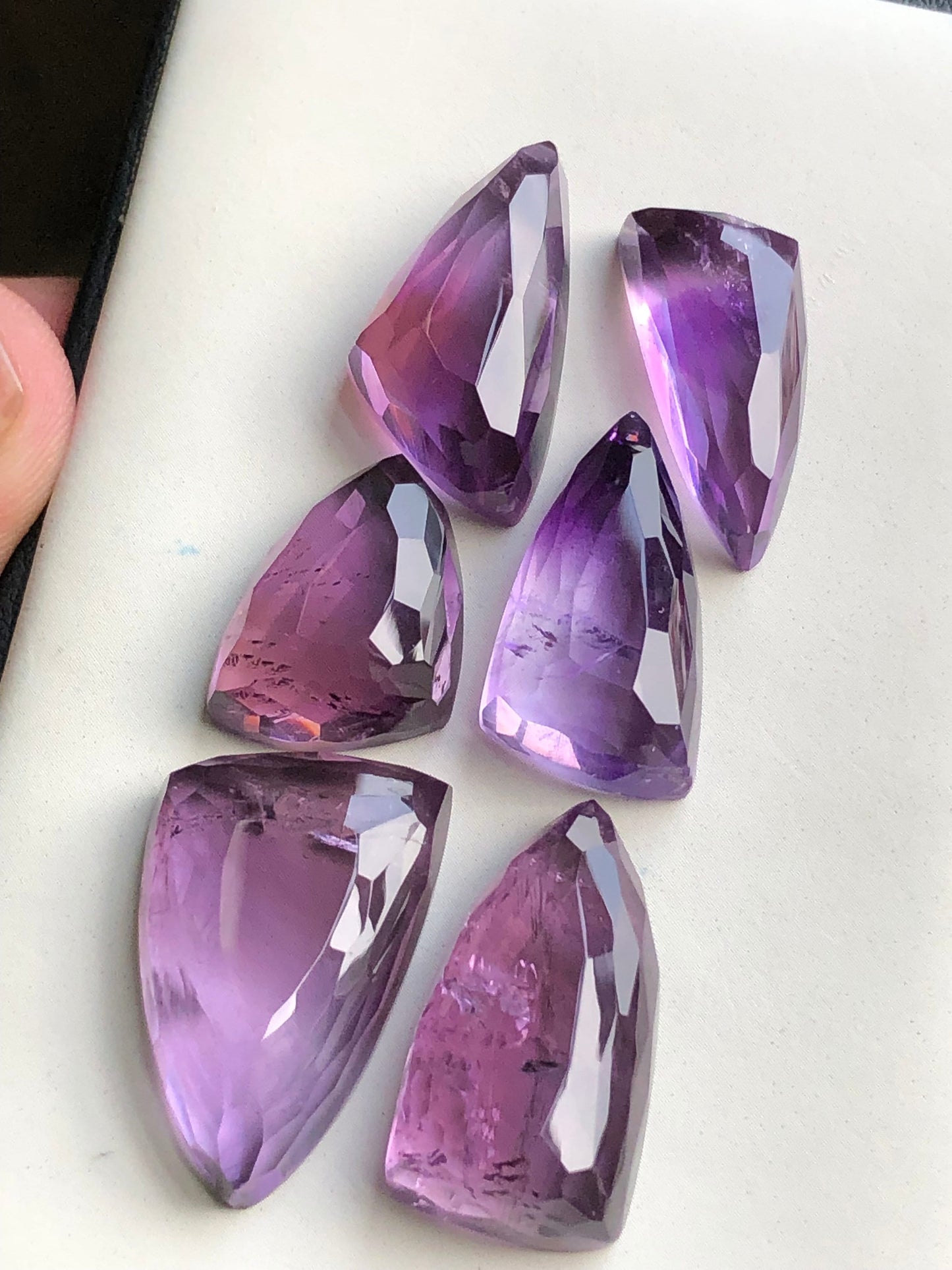 Natural amythyst rose cuts lot 98.20 carats